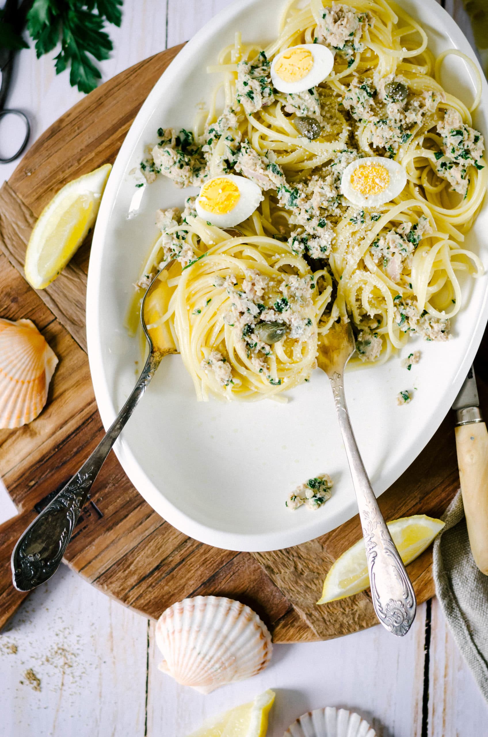 fish Lemon Creamy Pasta recipe