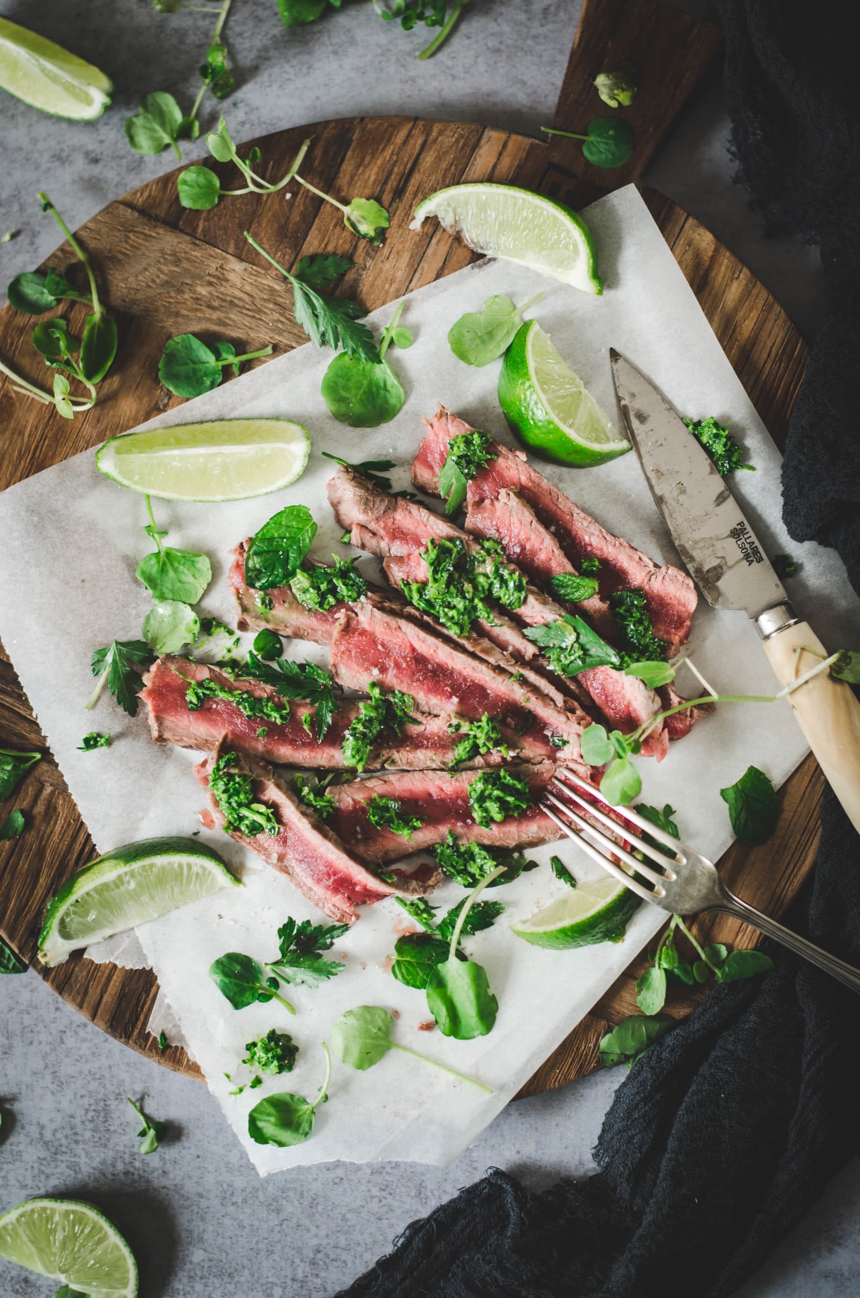 Grilled Beef Salad and Gremolata Sauce recipe