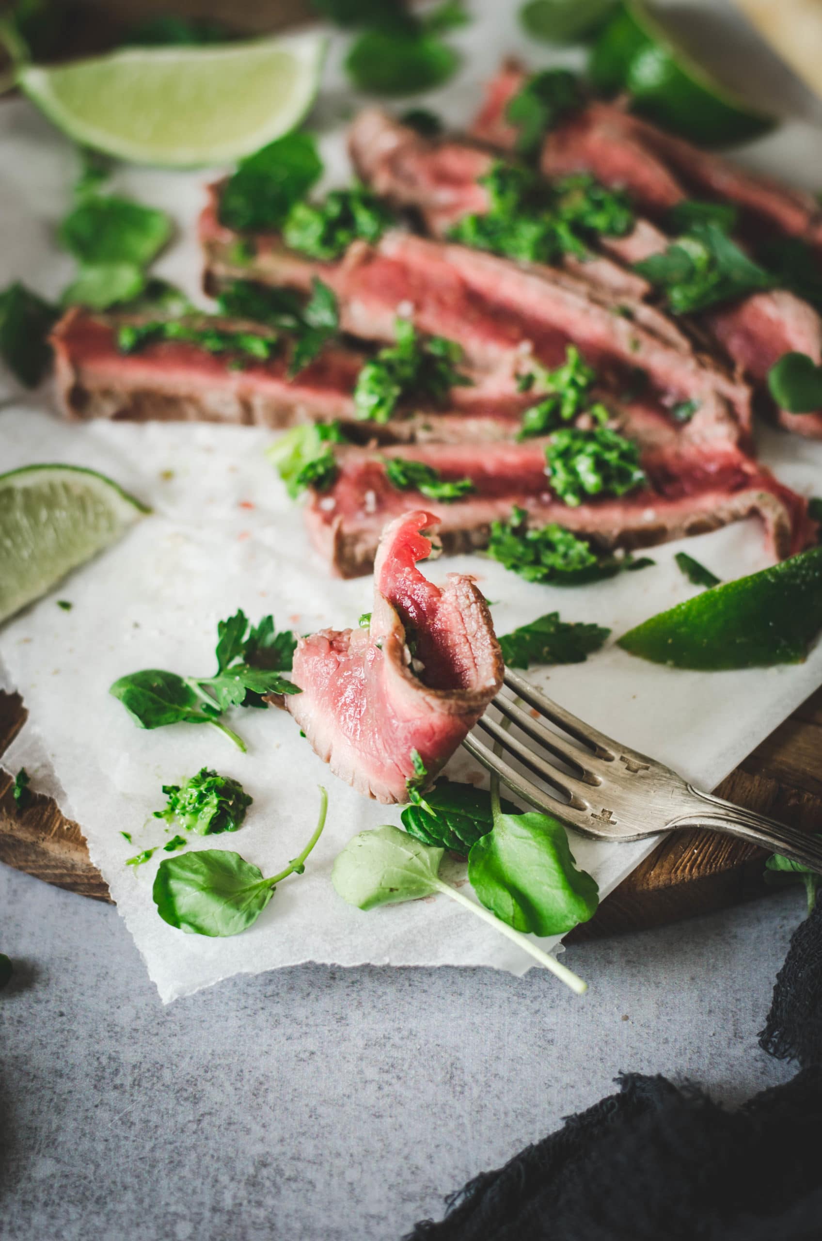 Salade de bœuf grillé et gremolata