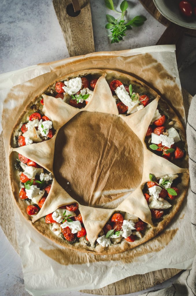 Tarte salée tomate et pesto