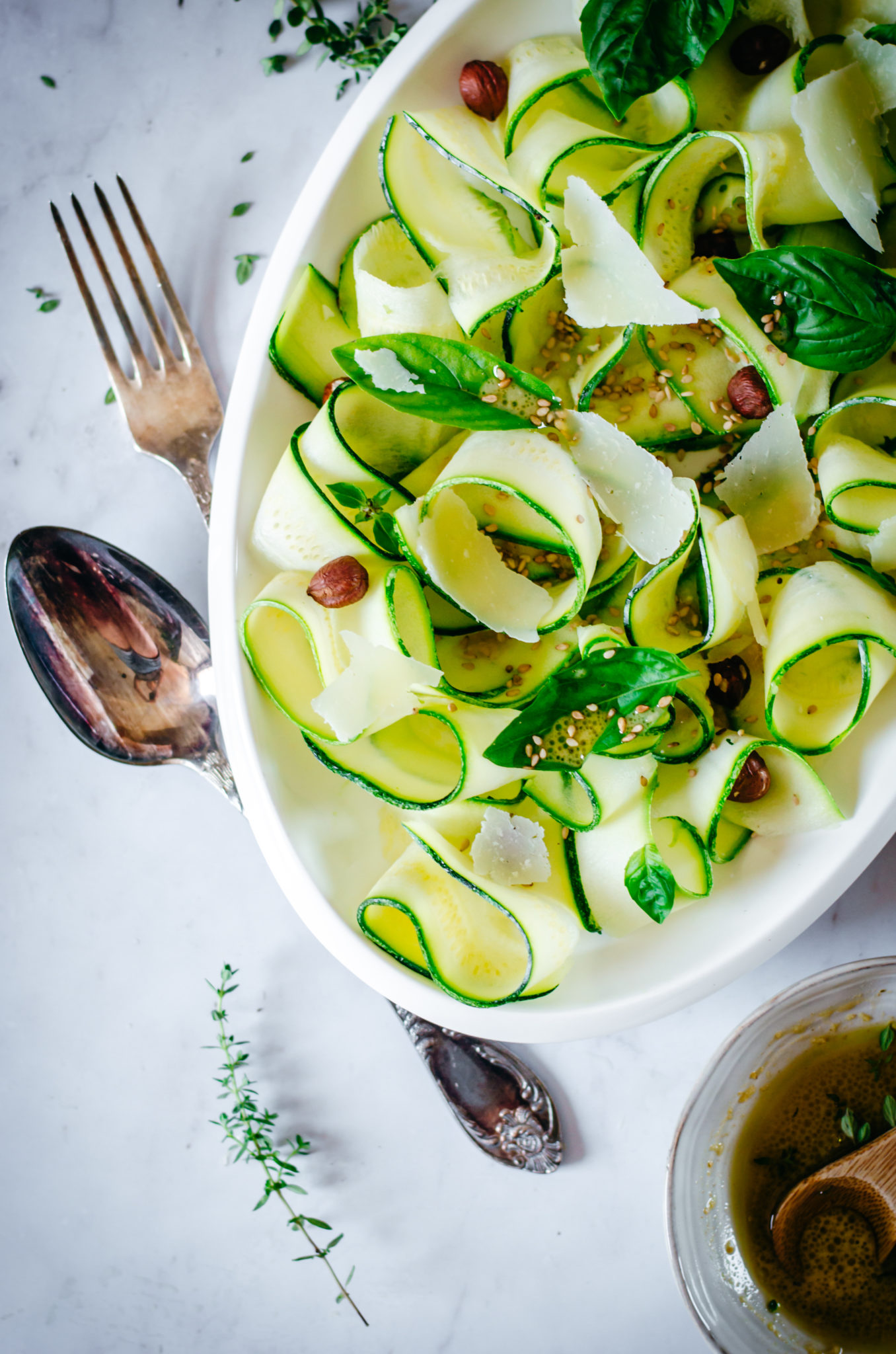 Salade de courgettes crues à l'ail pour femme enceinte- Programme