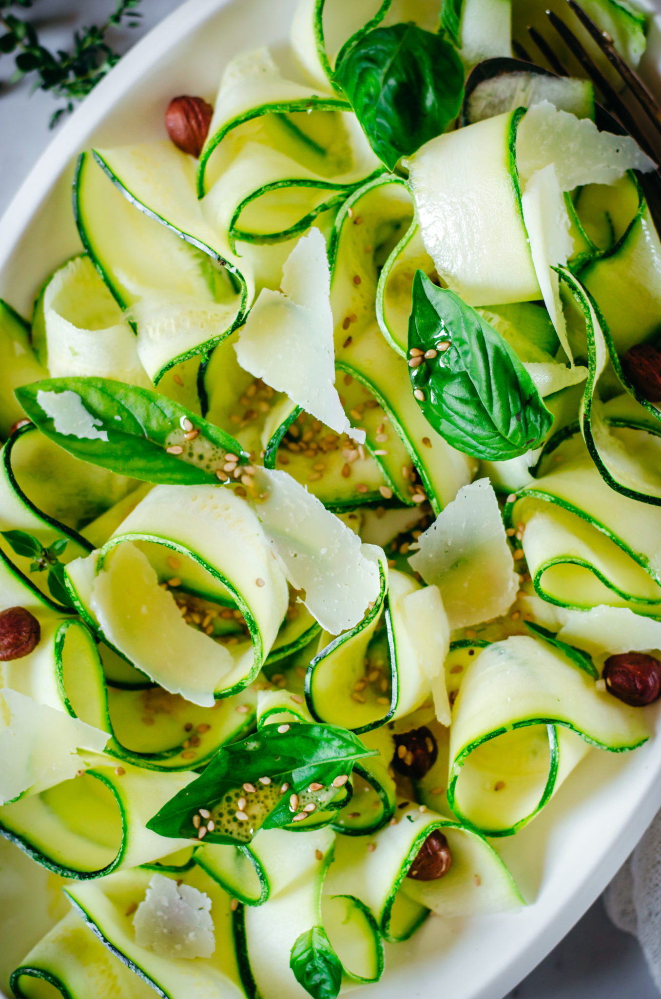 Courgettes en rubans