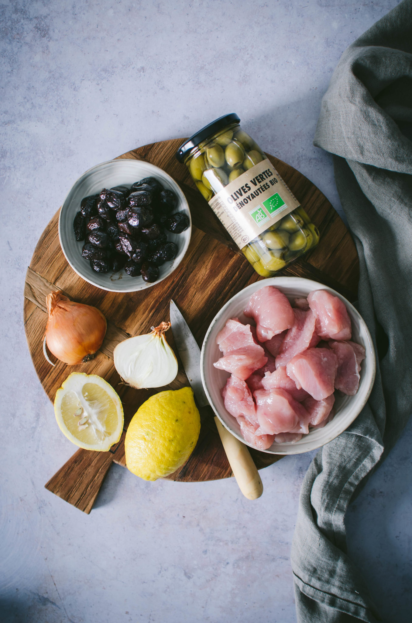 Viande mijoté aux citron et olives