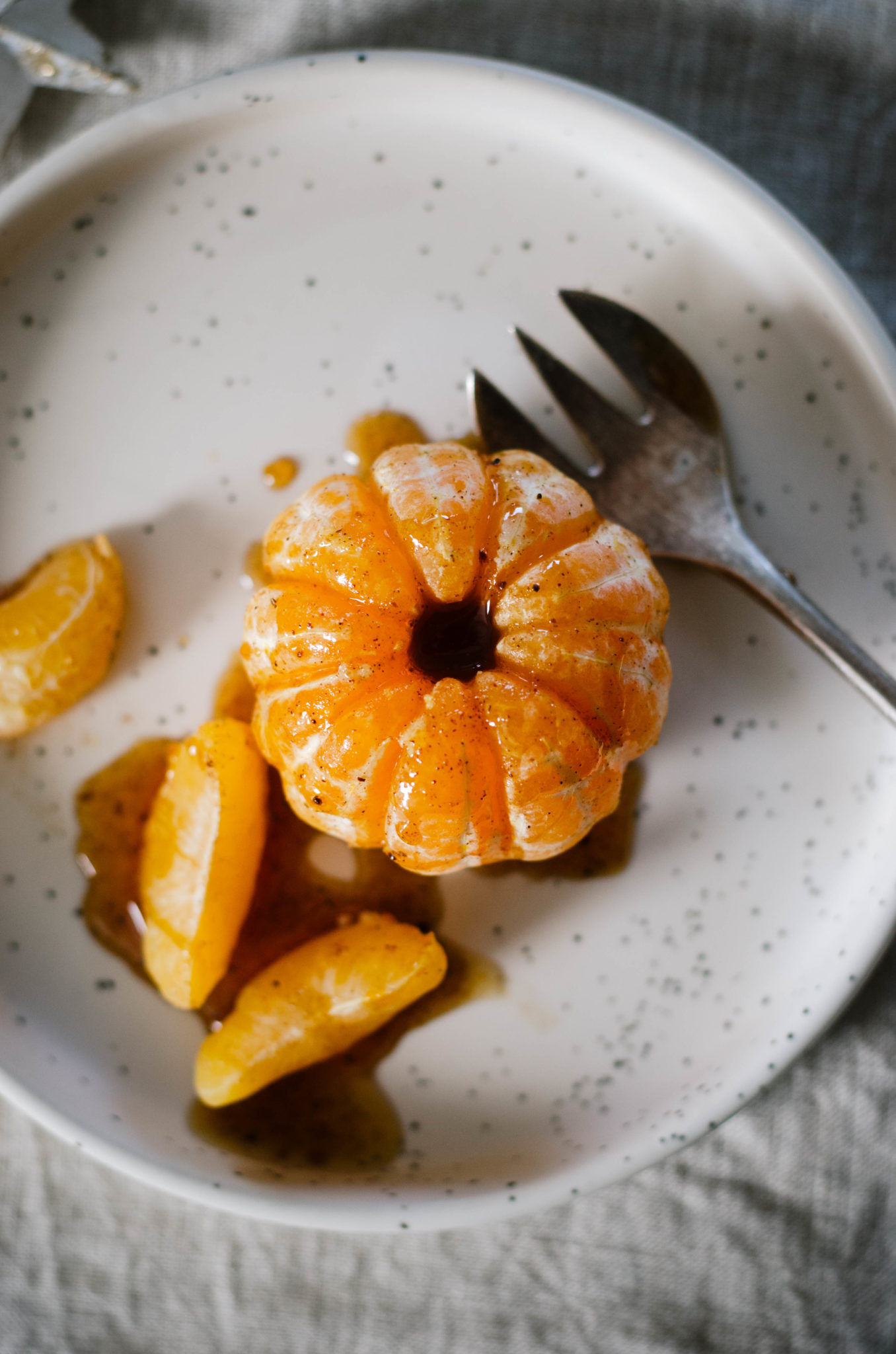 Mandarins with honey and 4 spices