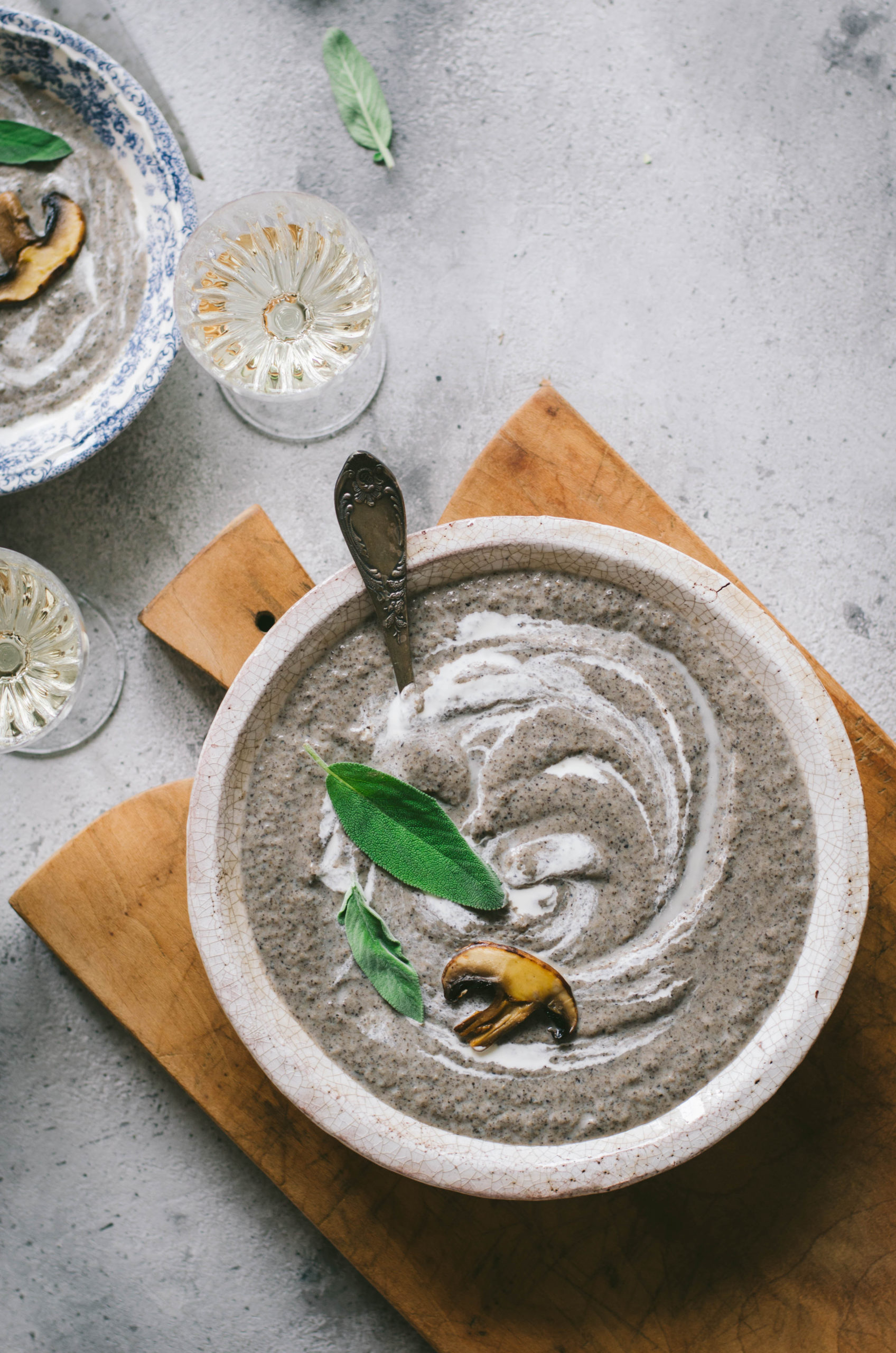 Soupe crémeuse aux champignons