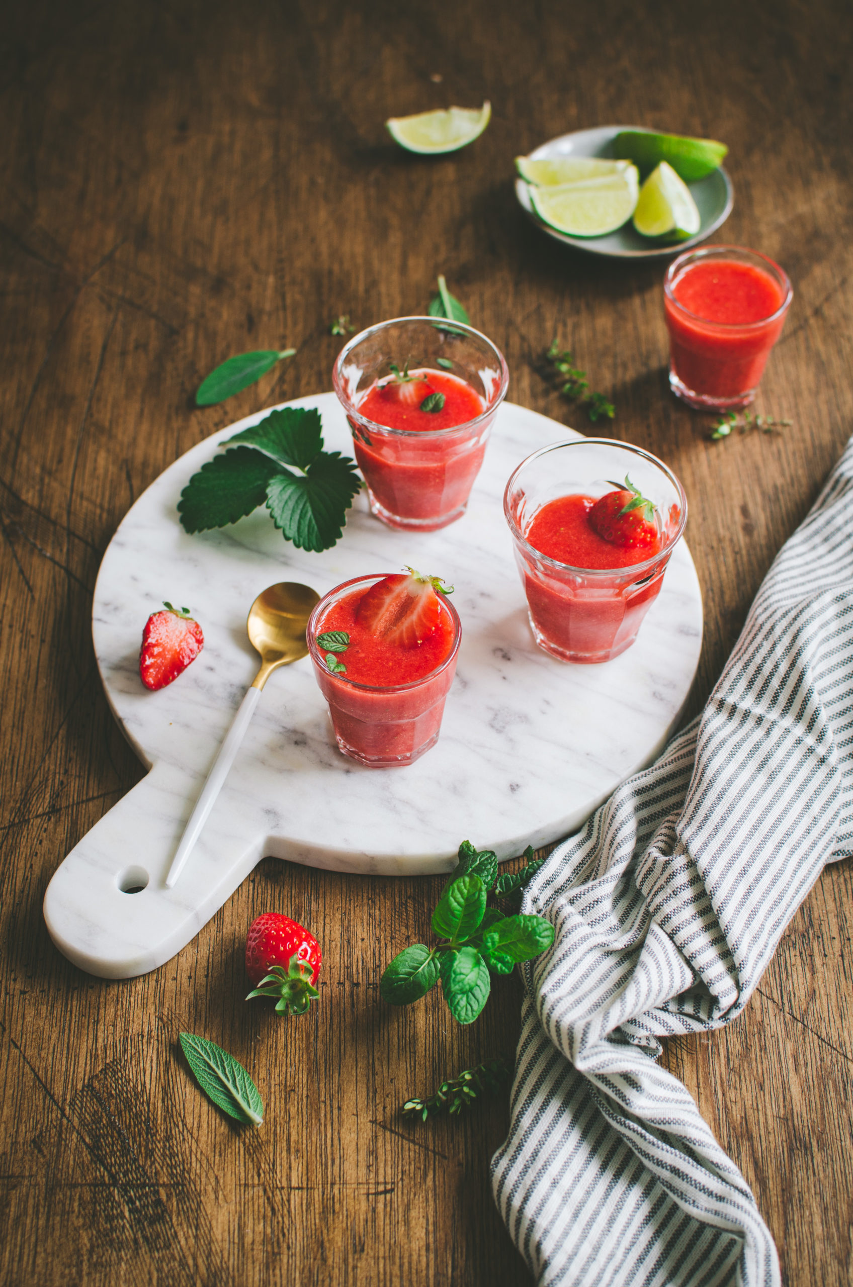 Strawberry and Mint Smoothie