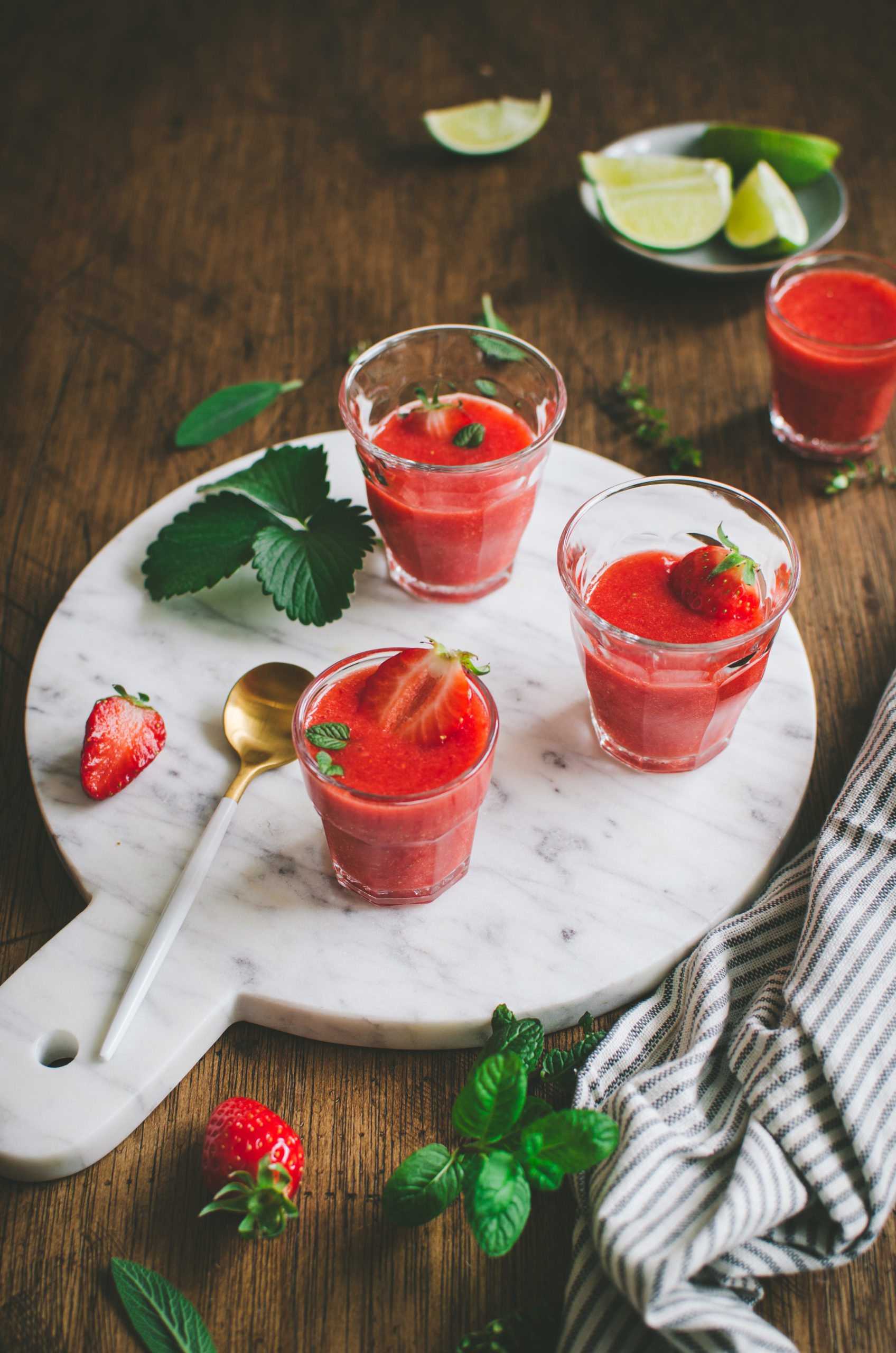 Strawberry and Mint Smoothie