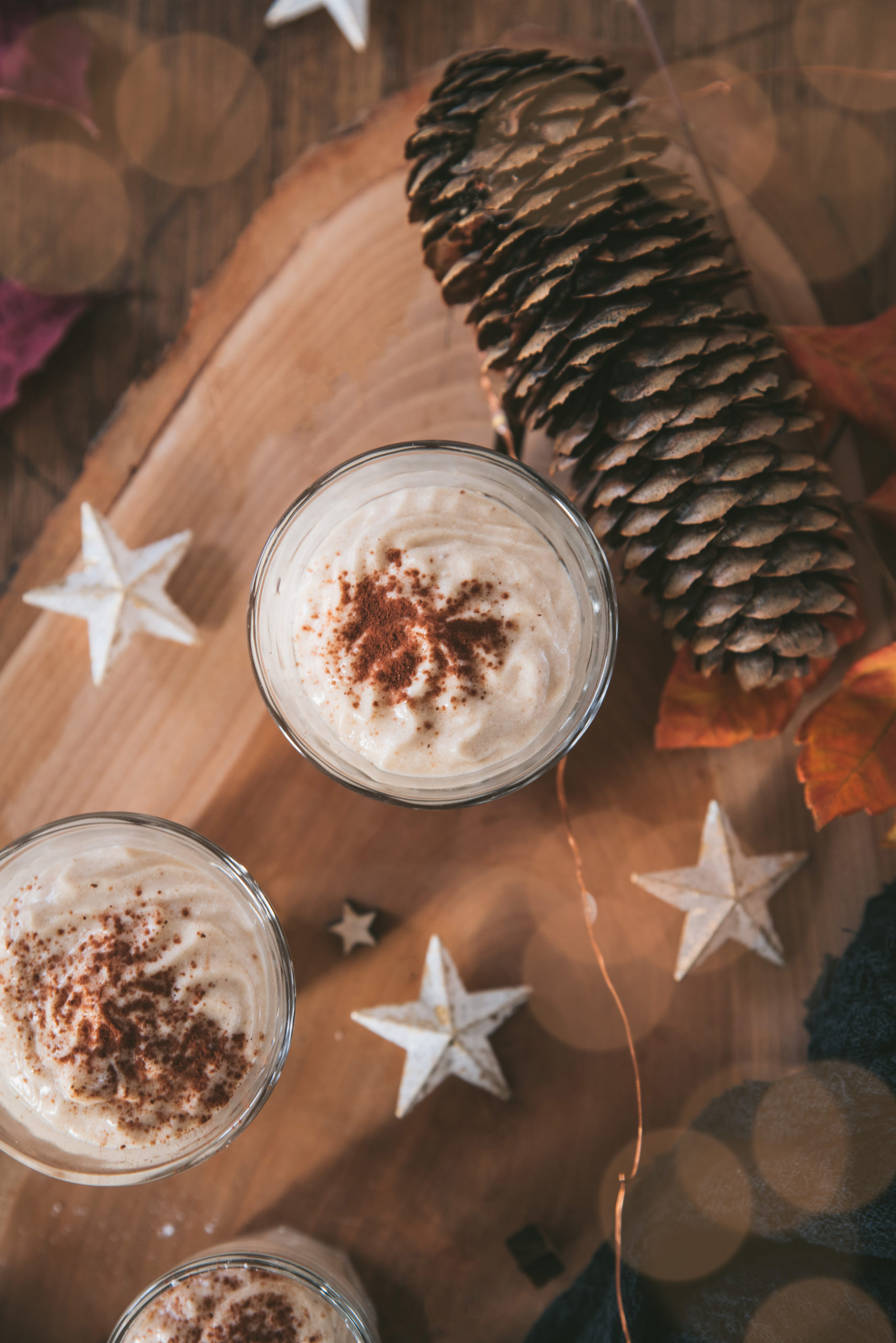 Dessert mousse with chestnuts and mascarpone