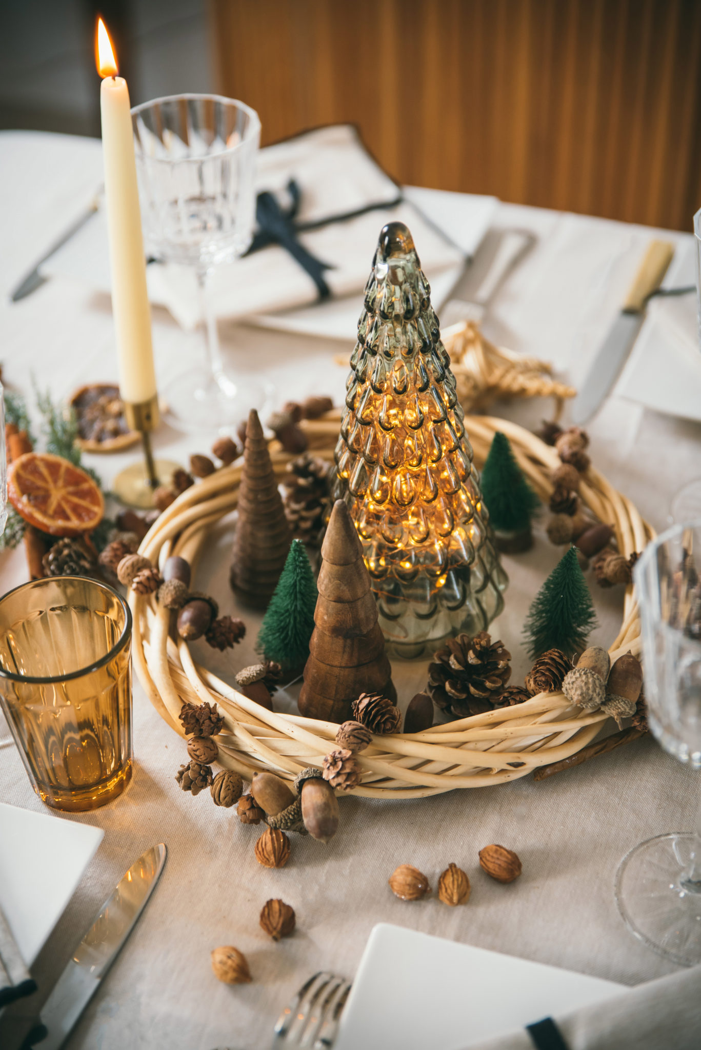 Table de Noël déco nature - Recette - Tangerine Zest