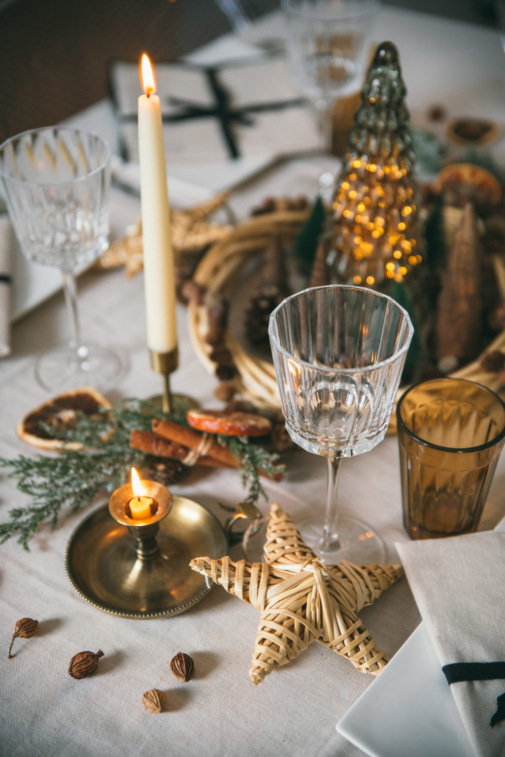 Table de Noël déco nature - Recette - Tangerine Zest