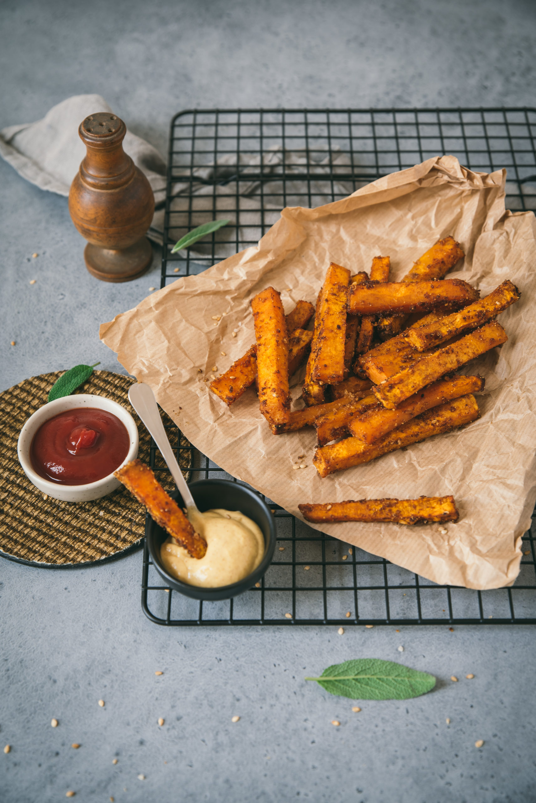 Frites patate douce au four 