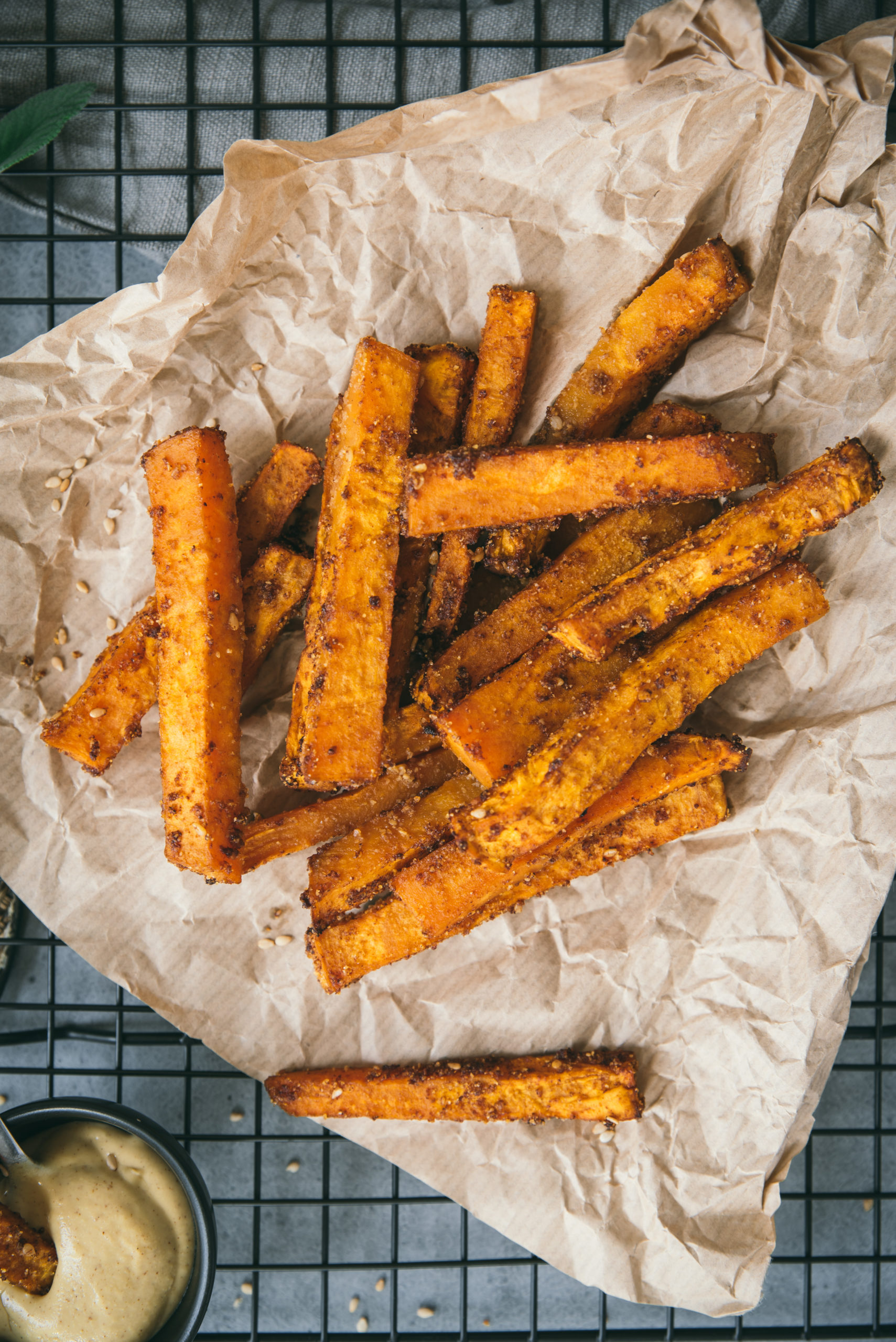 Frites patate douce au four