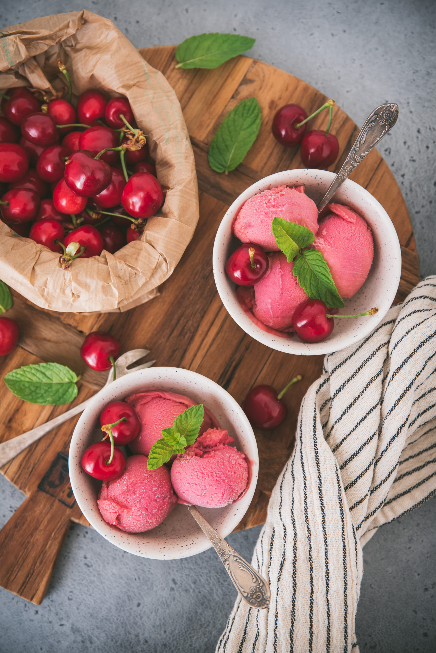 glace maison cerises