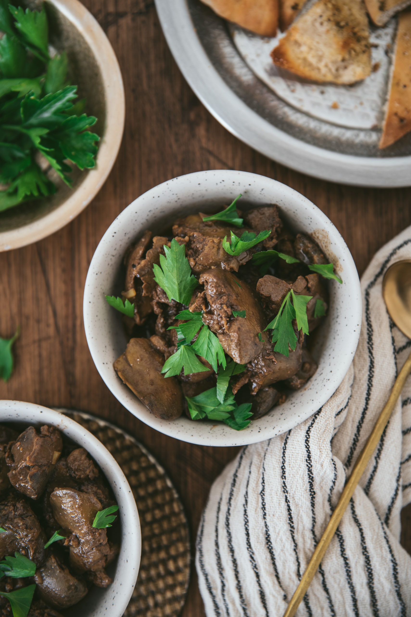 Lebanese Chicken Livers with Pomegranate Molasses