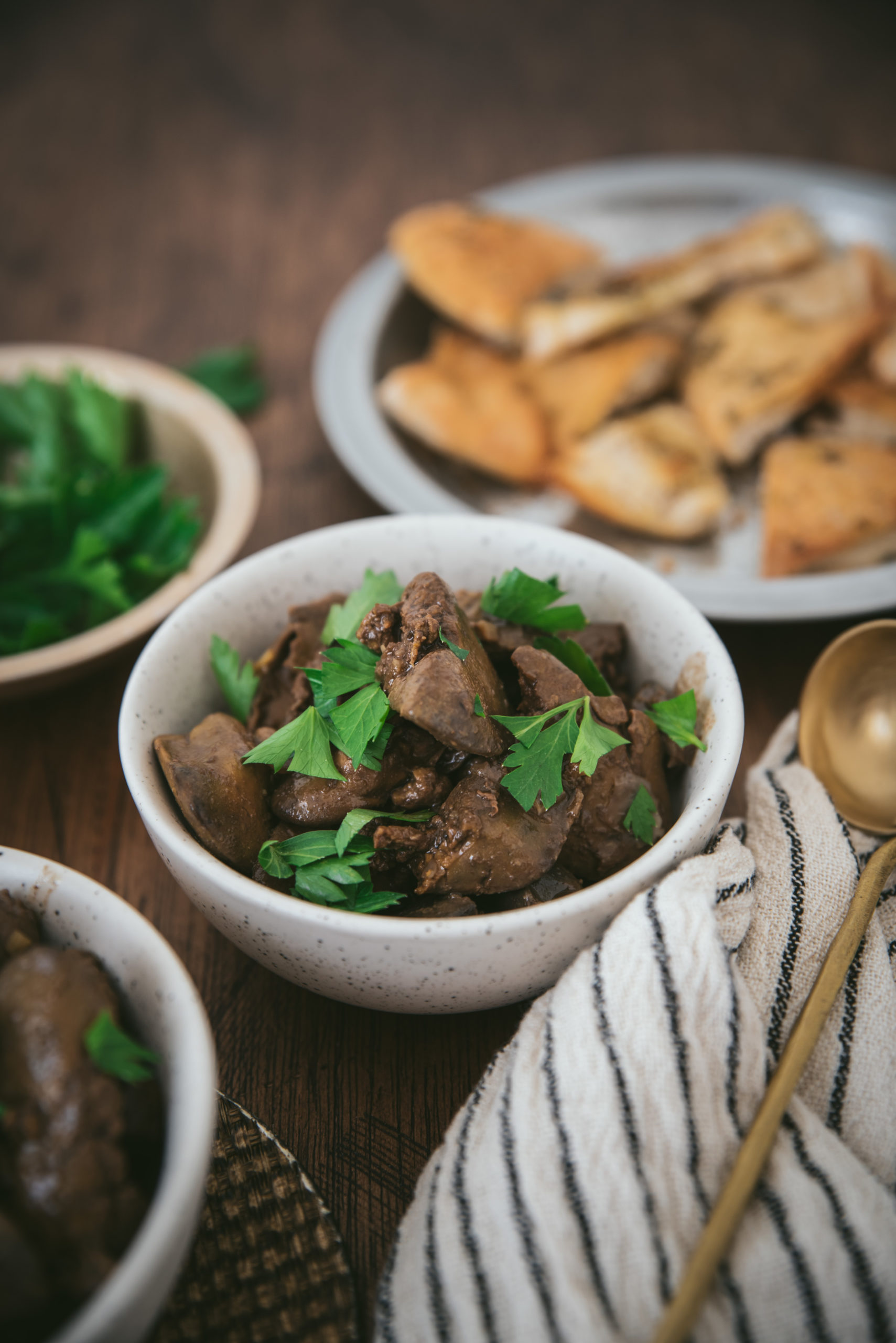 Lebanese Chicken Livers with Pomegranate Molasses
