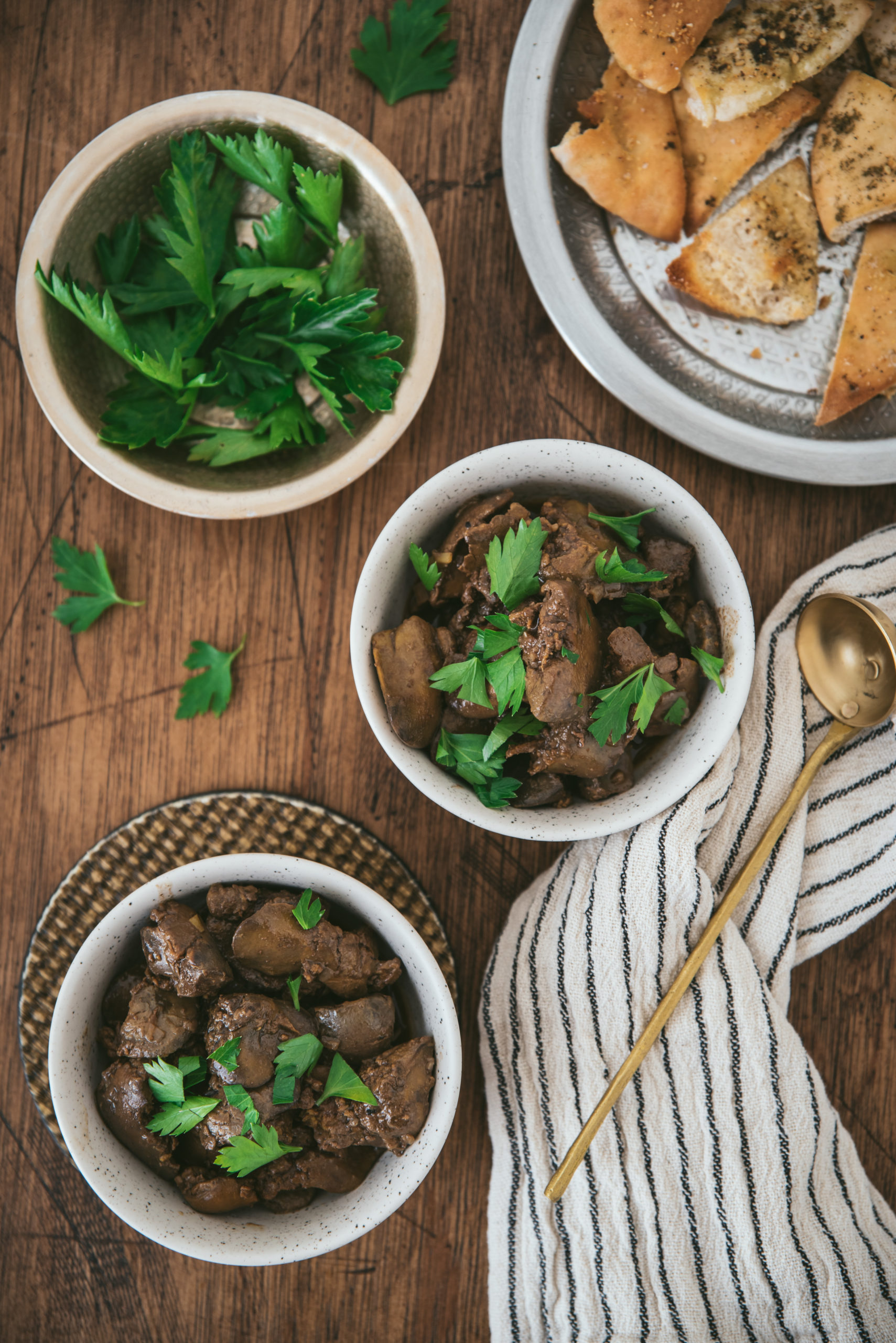 Lebanese Chicken Livers with Pomegranate Molasses