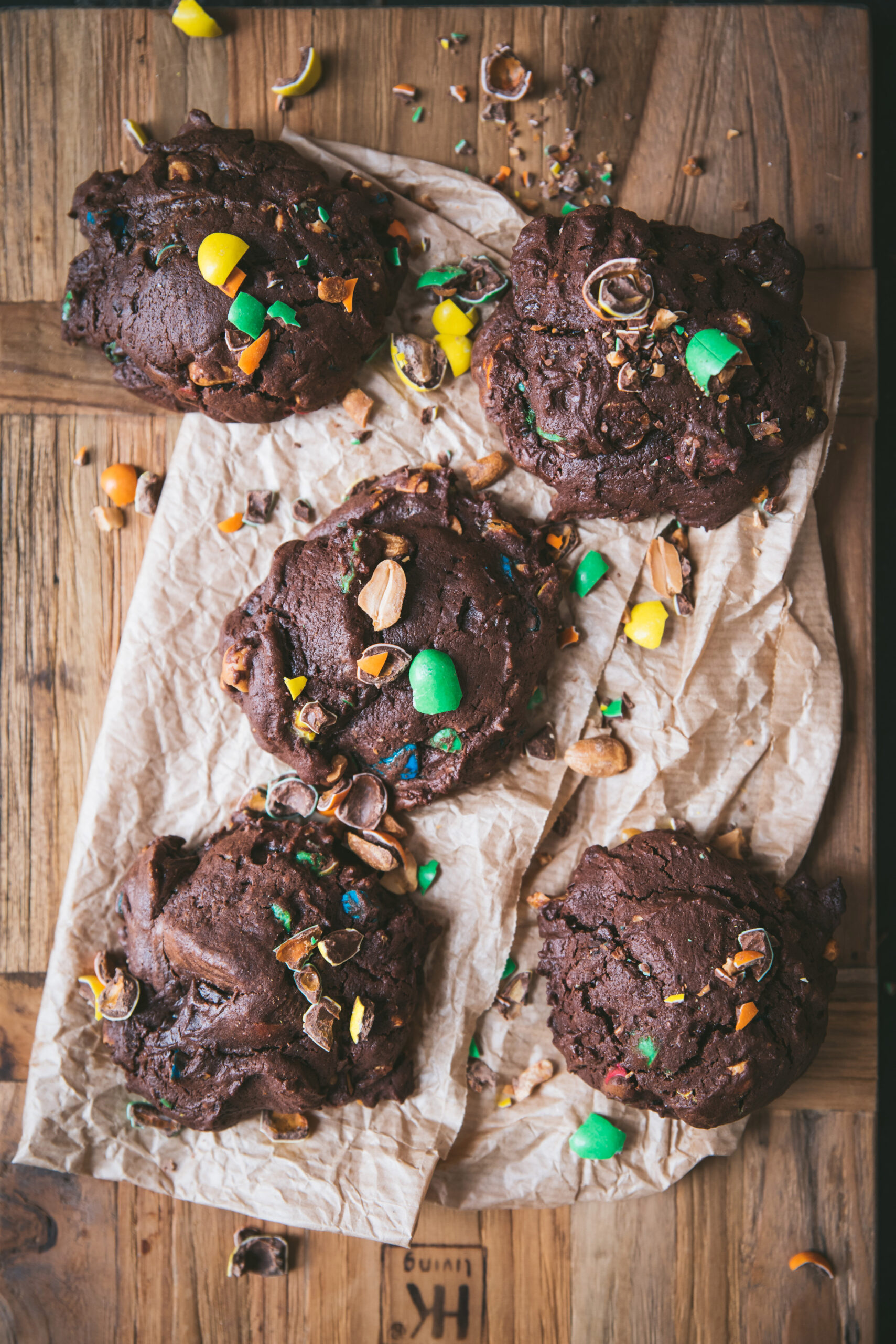 m&m's and Chocolate Cookies