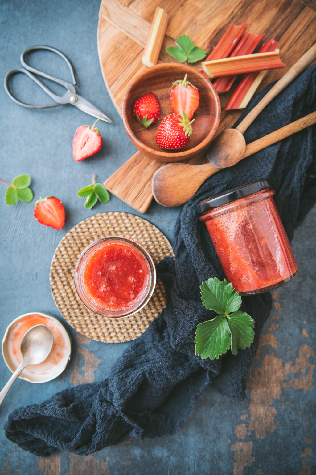 Confiture de fraise et rhubarbe {recette maison}