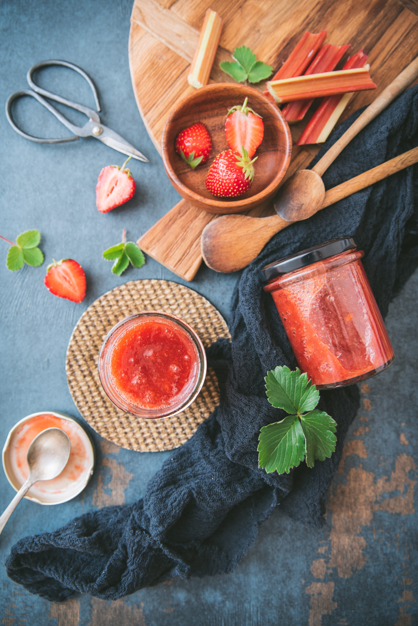 recette maison confiture rhubarbe fraise