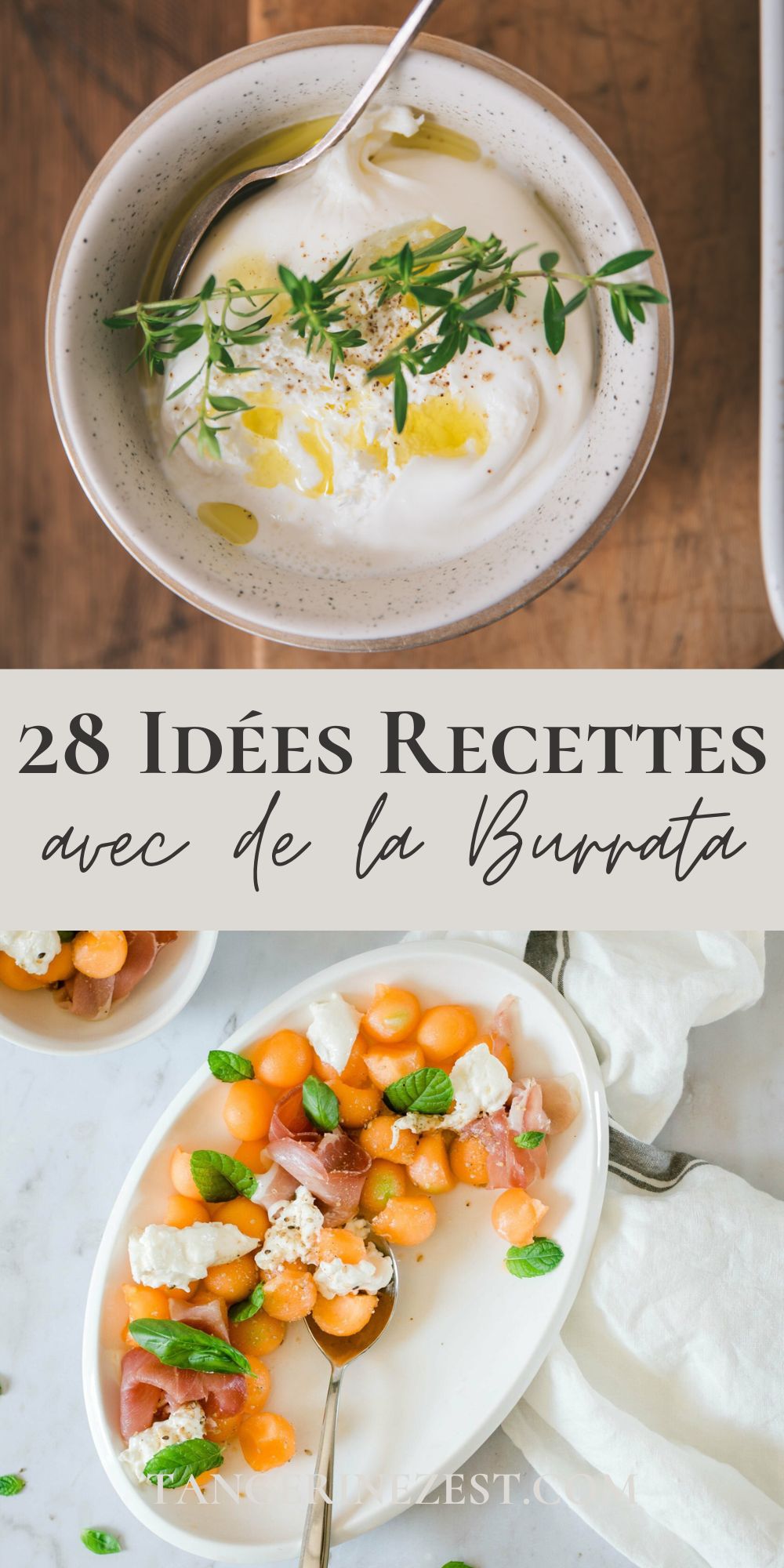 idées recettes avec de la Burrata