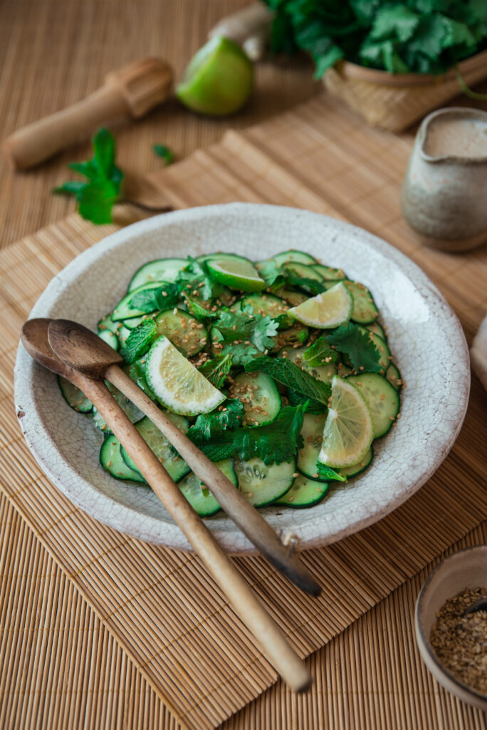 Salade De Concombre Fa On Tha Au Lait De Coco Recette Tangerine Zest