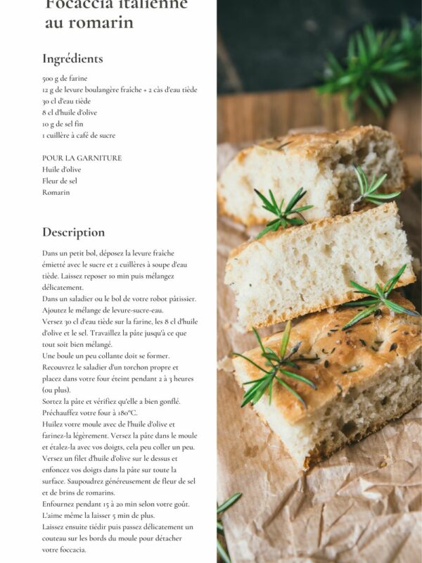 Focaccia ebook Recettes 100% maison