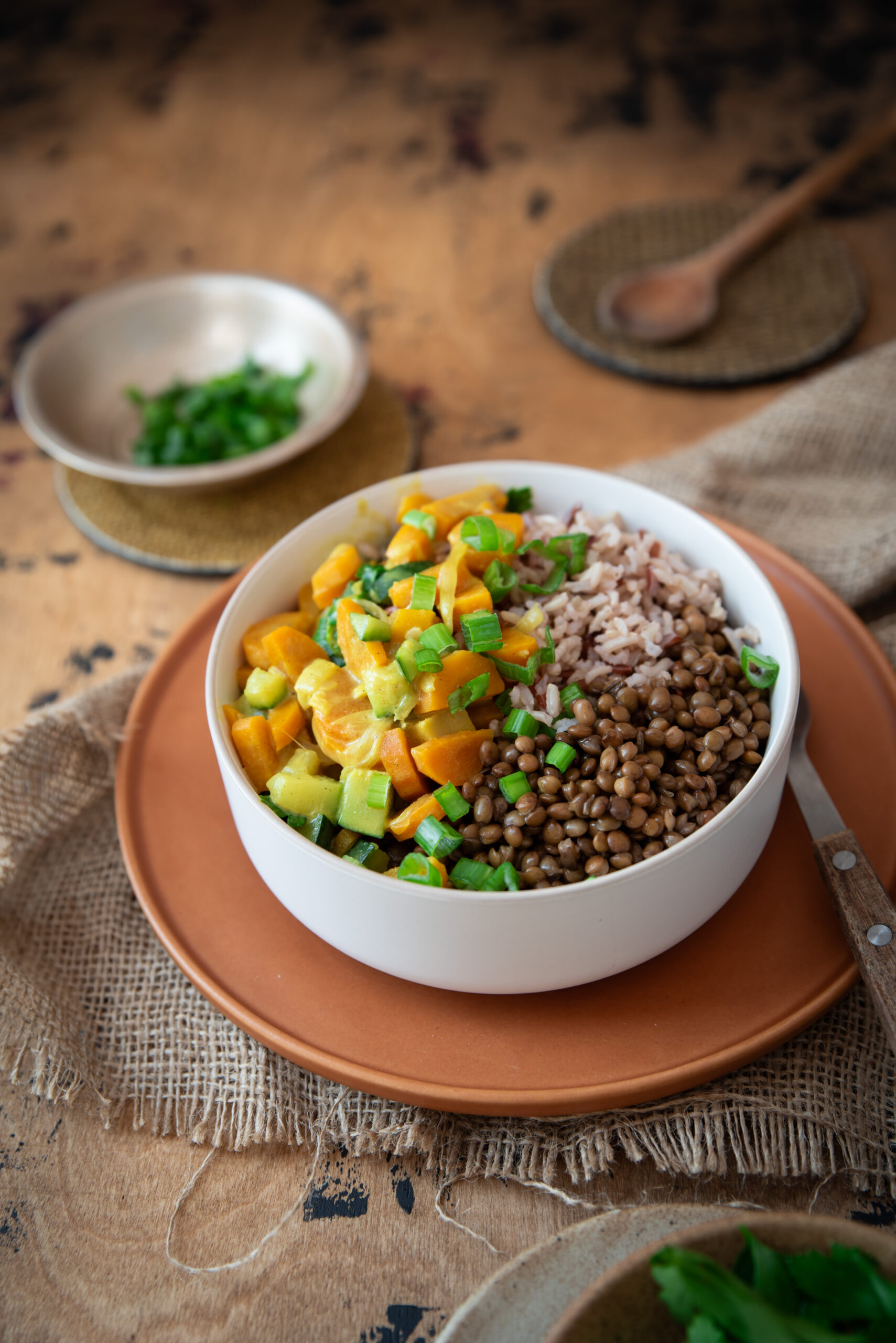 Green lentil and vegetable curry recipe
