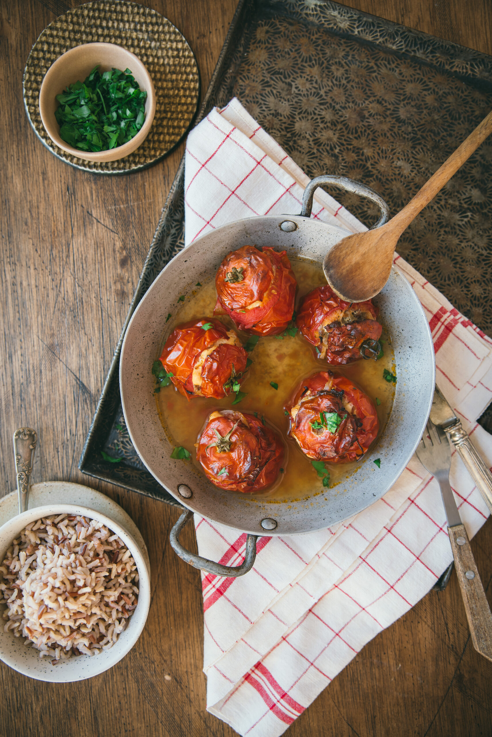 Baked Chicken Stuffed Tomatoes recipe