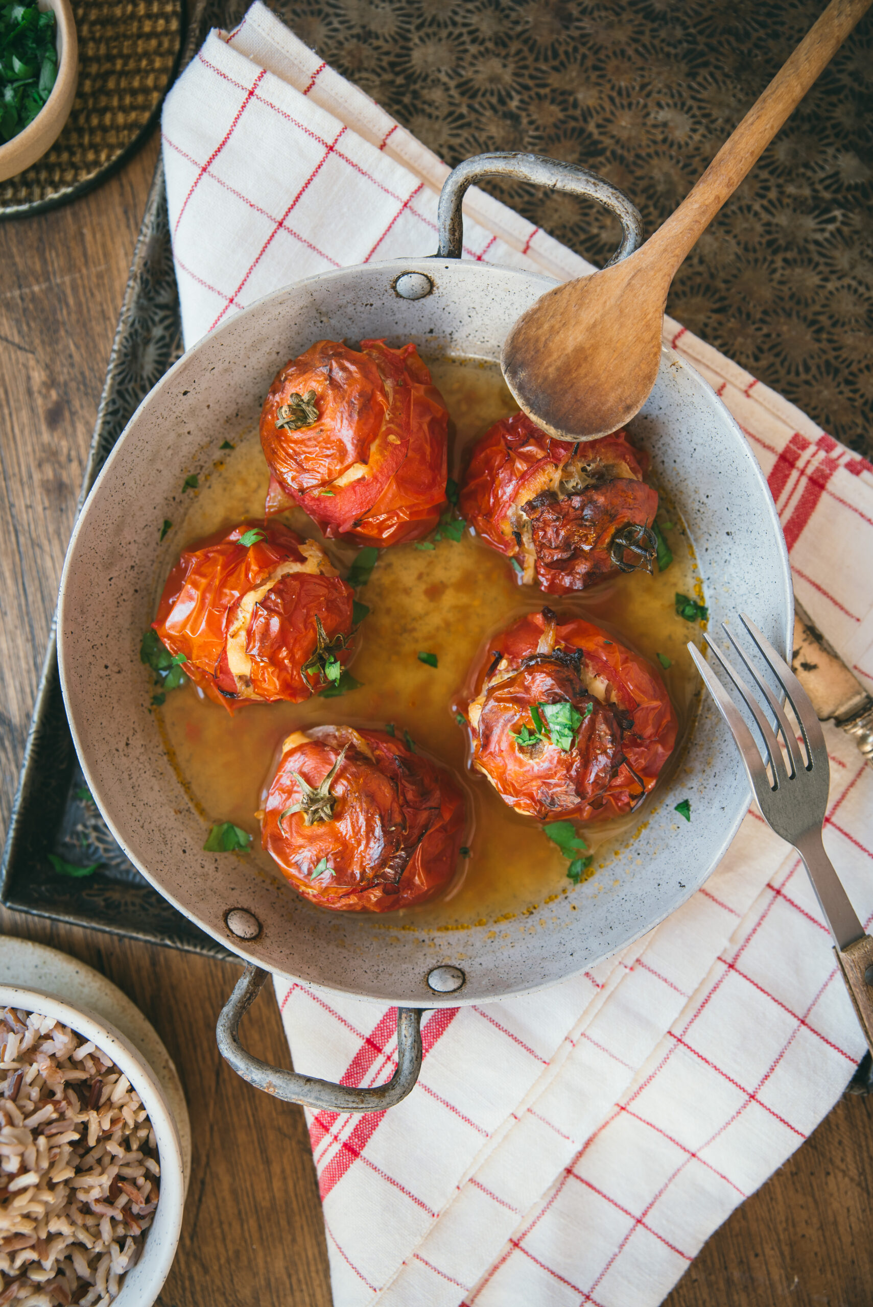 Baked Chicken Stuffed Tomatoes recipe