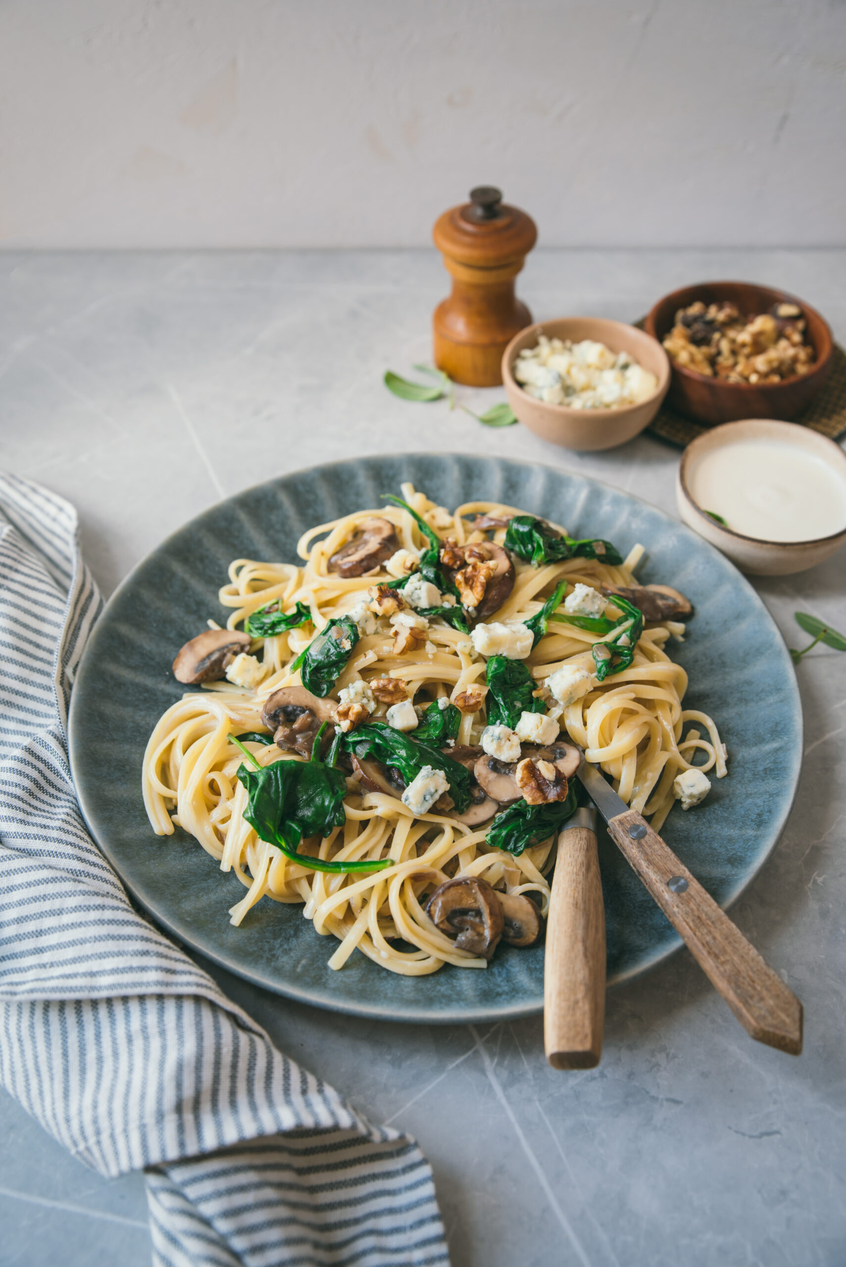 recette Pâtes aux champignons sauce crémeuse