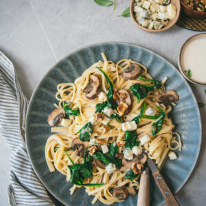 recette Pâtes aux champignons sauce crémeuse