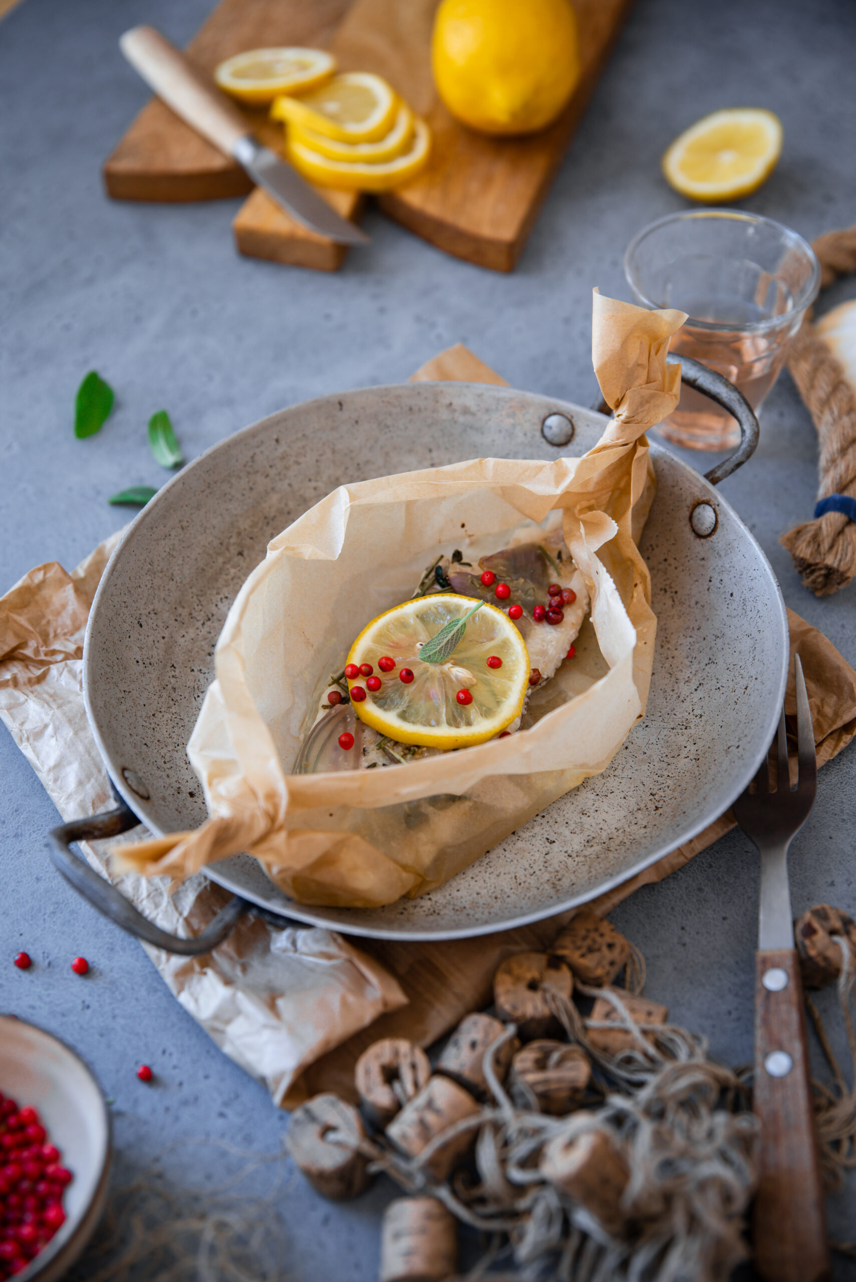 Baked Fish in foil with Lemon recipe