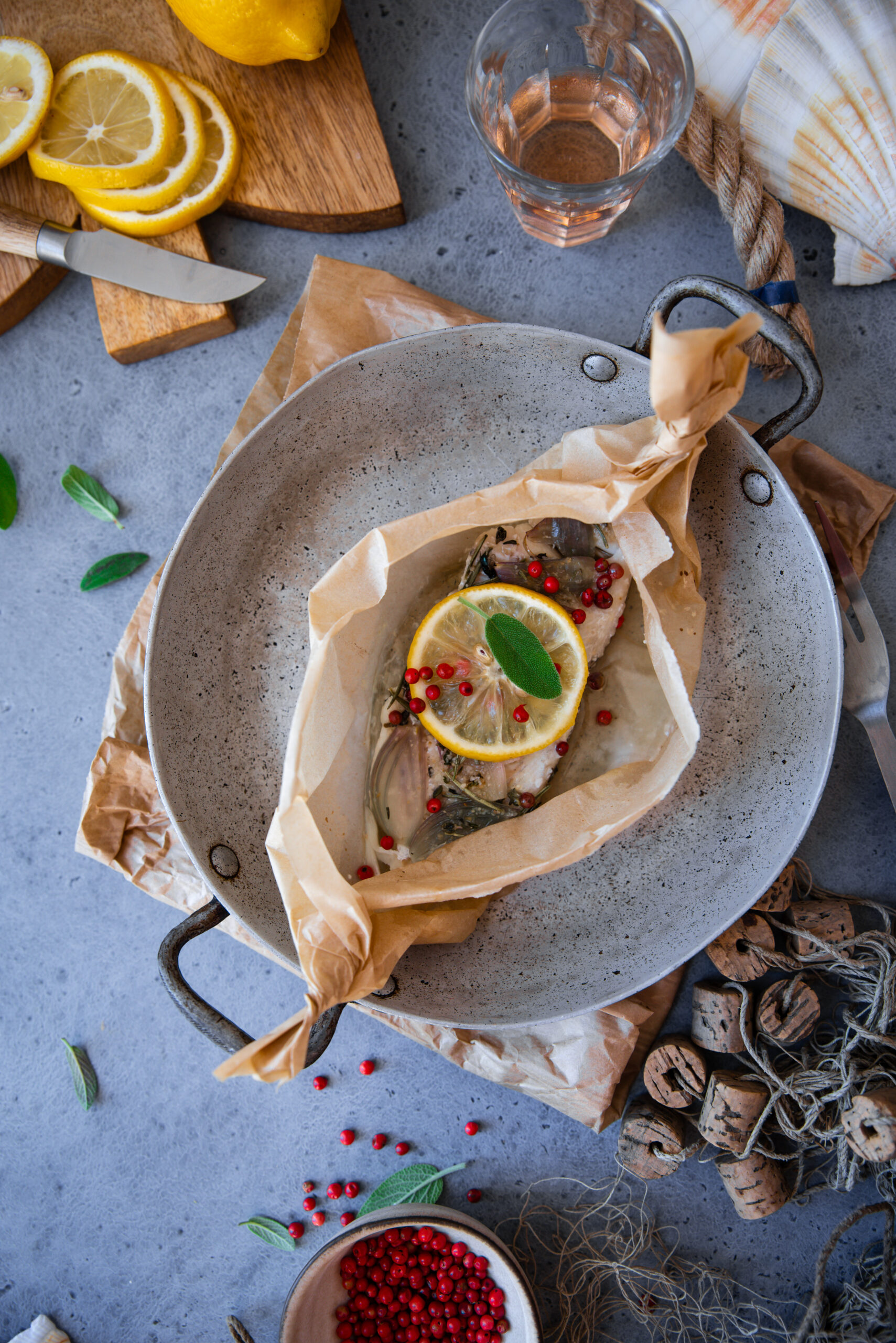 Baked Fish in foil with Lemon recipe