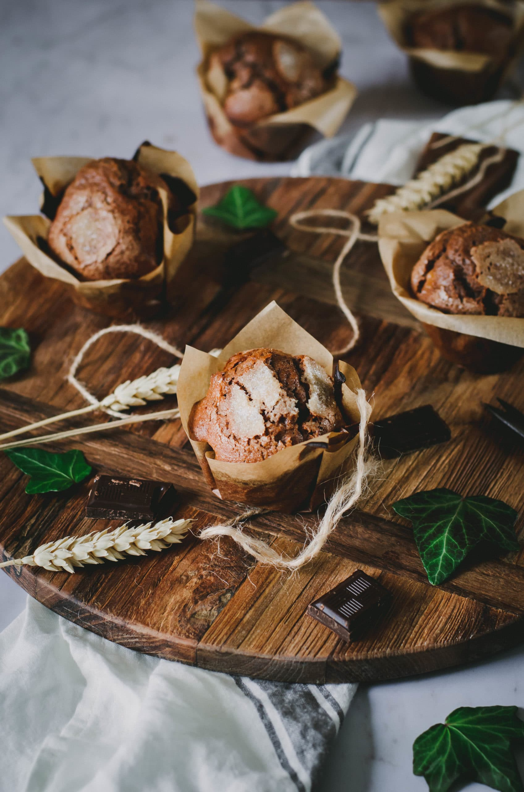 Best Fall Recipes pear chocolate muffins
