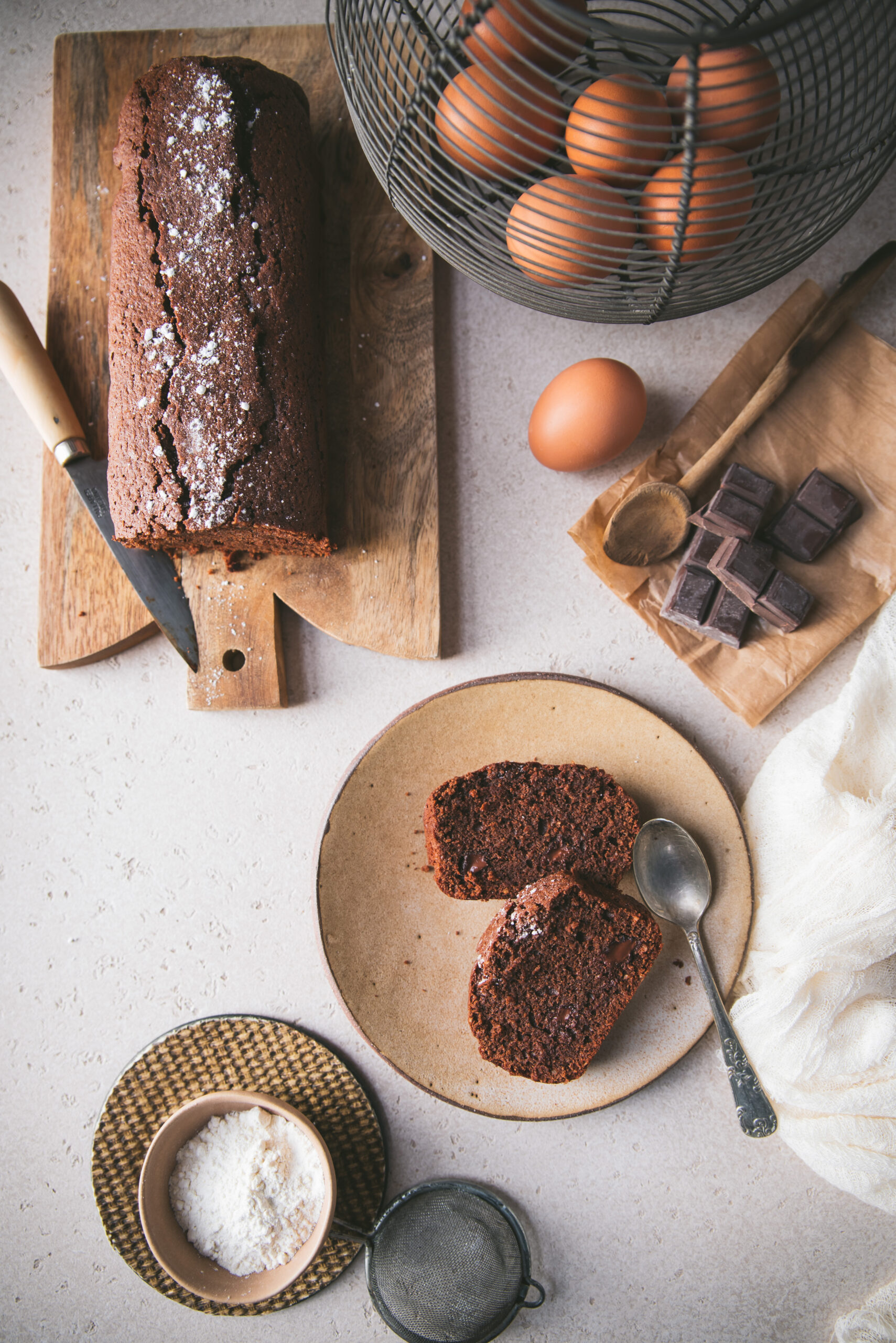 homemade Chocolate ground Almond Cake Recipe