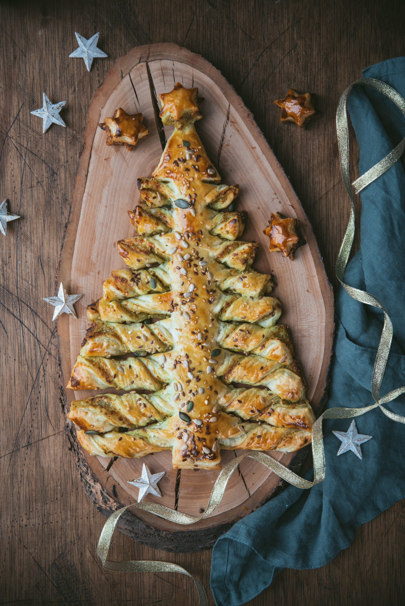 Christmas tree appetizer puff pastry recipe
