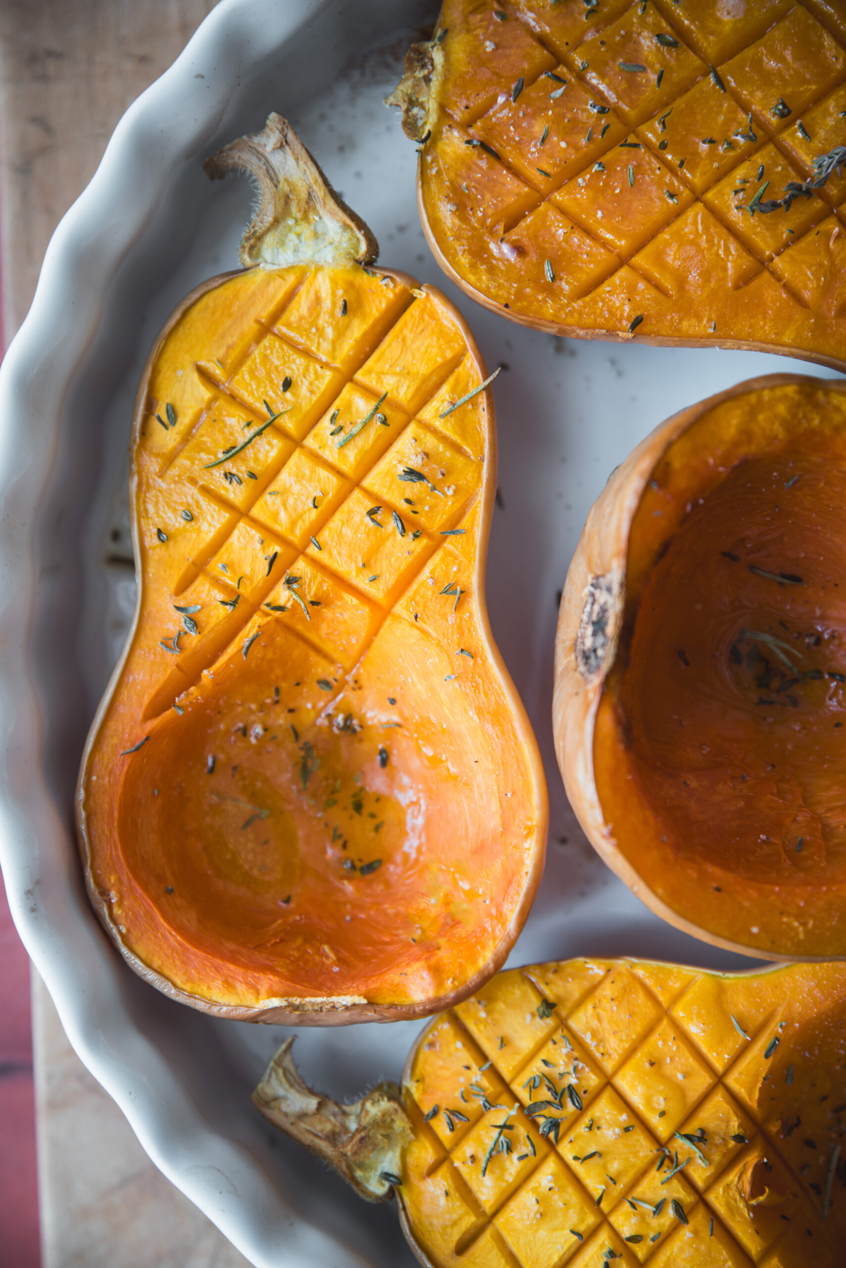 Courge Butternut rôtie au four