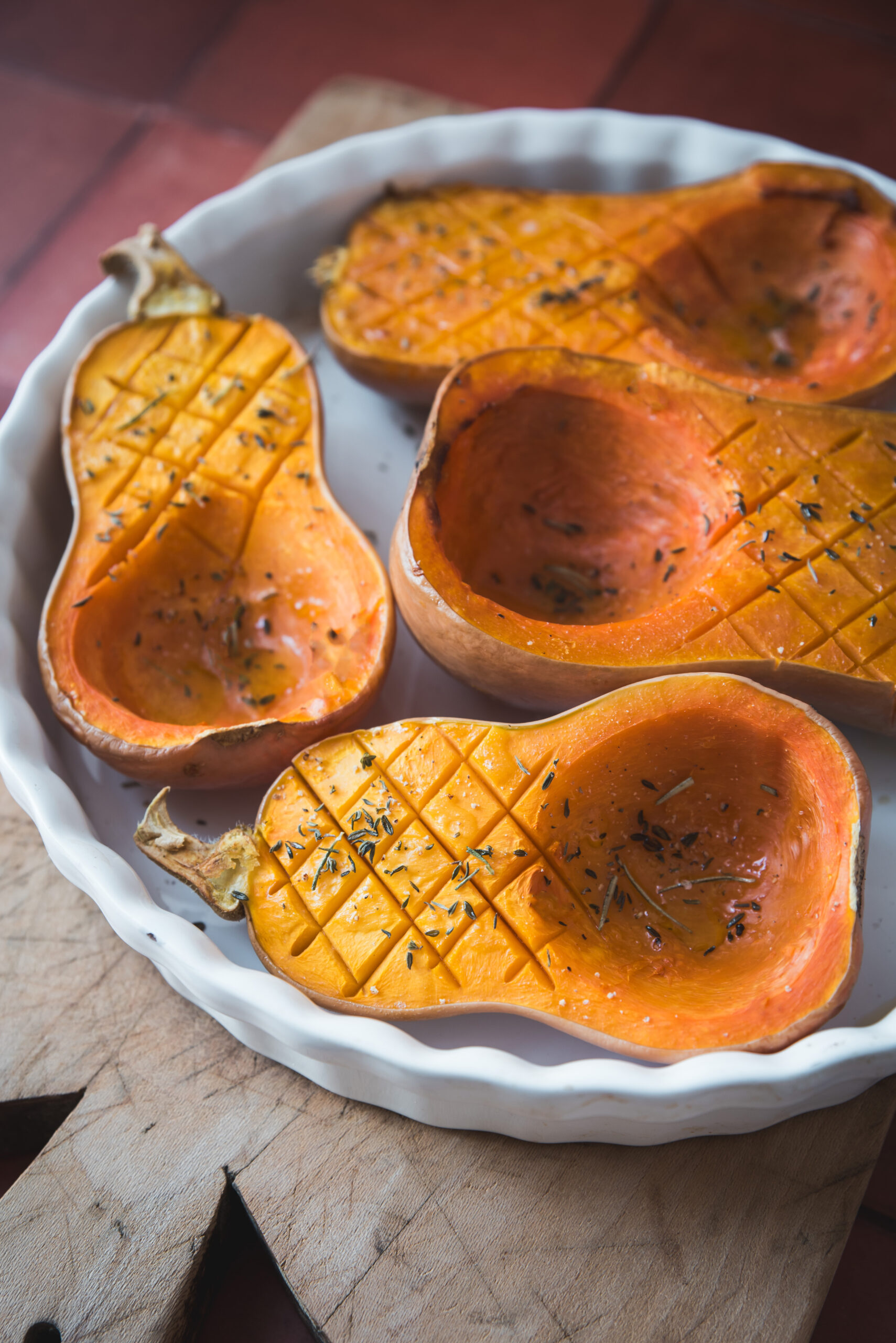 Courge Butternut rôtie au four