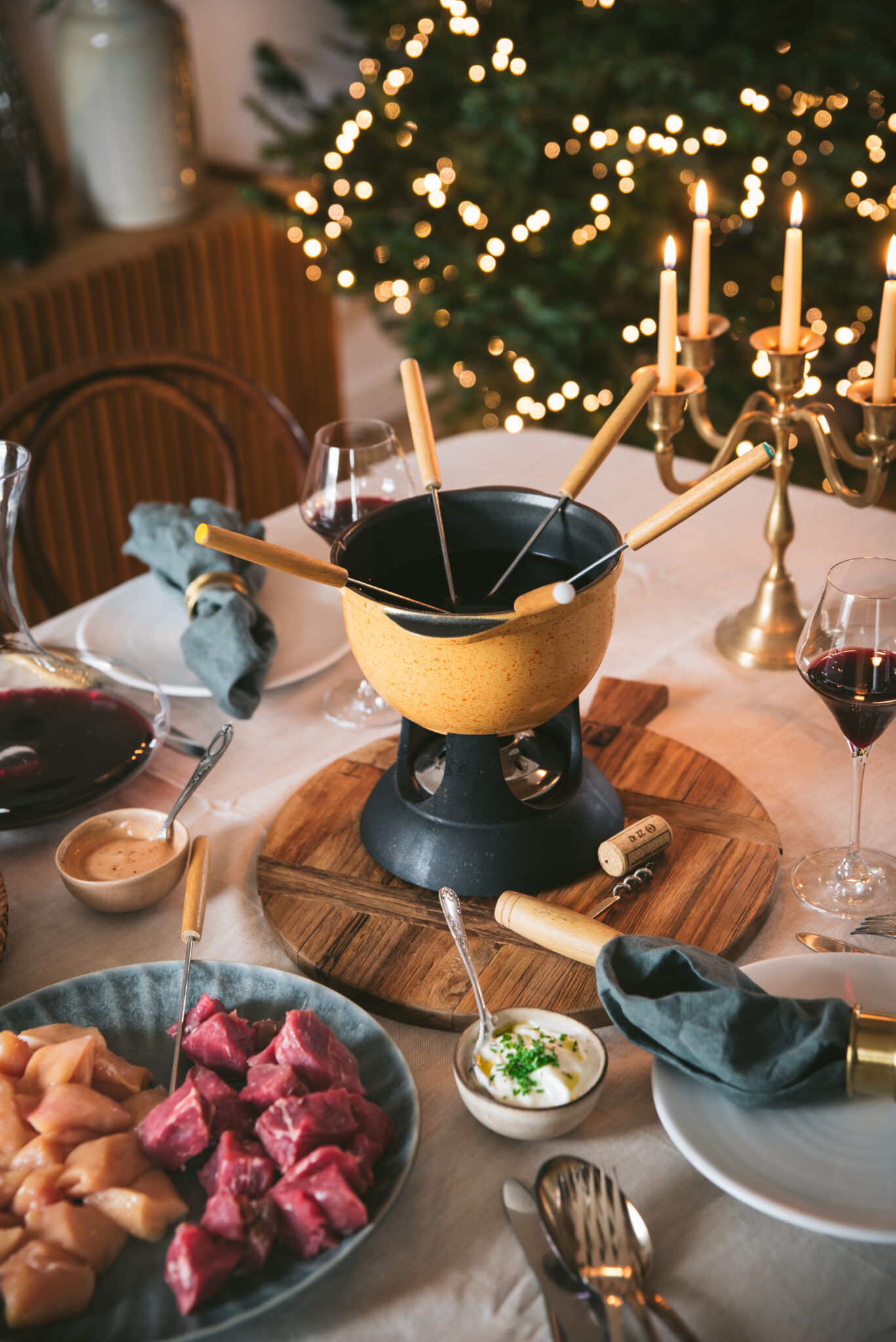 Fondue vigneronne au vin rouge Recette facile et rapide