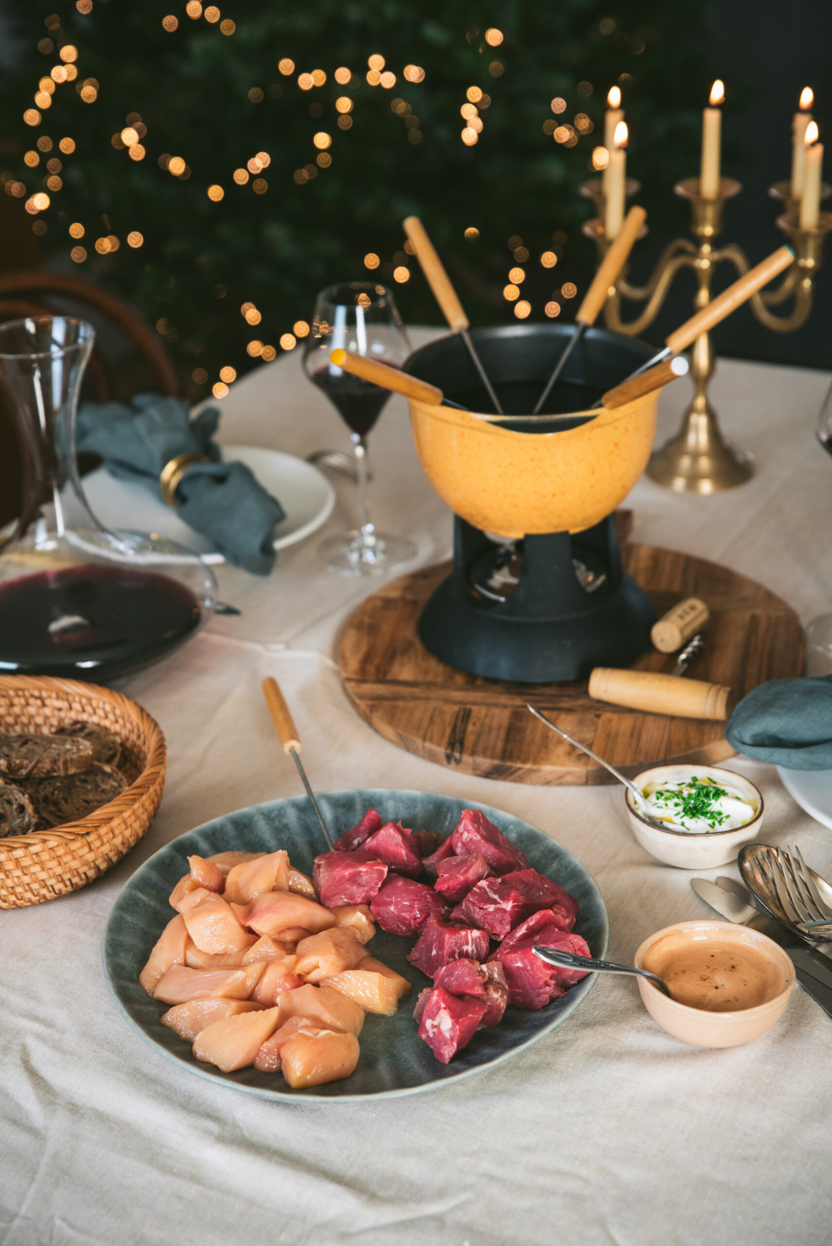 Meat and Red Wine Fondue Recipe