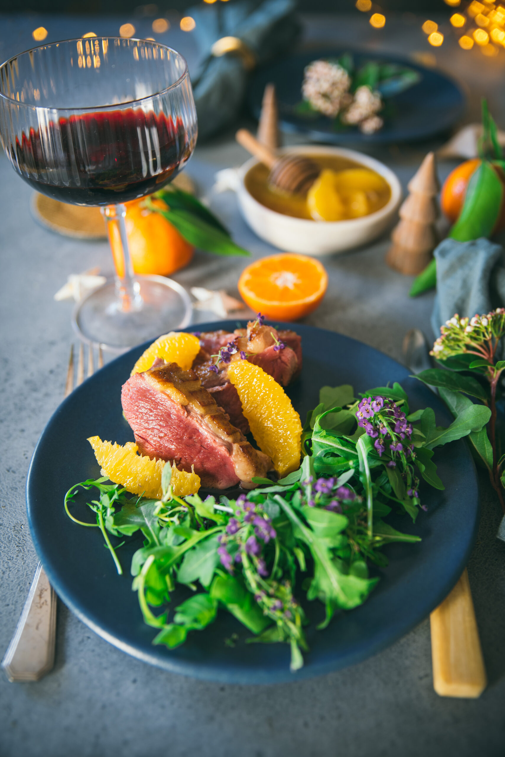 Duck Breast with Orange and Honey Sauce