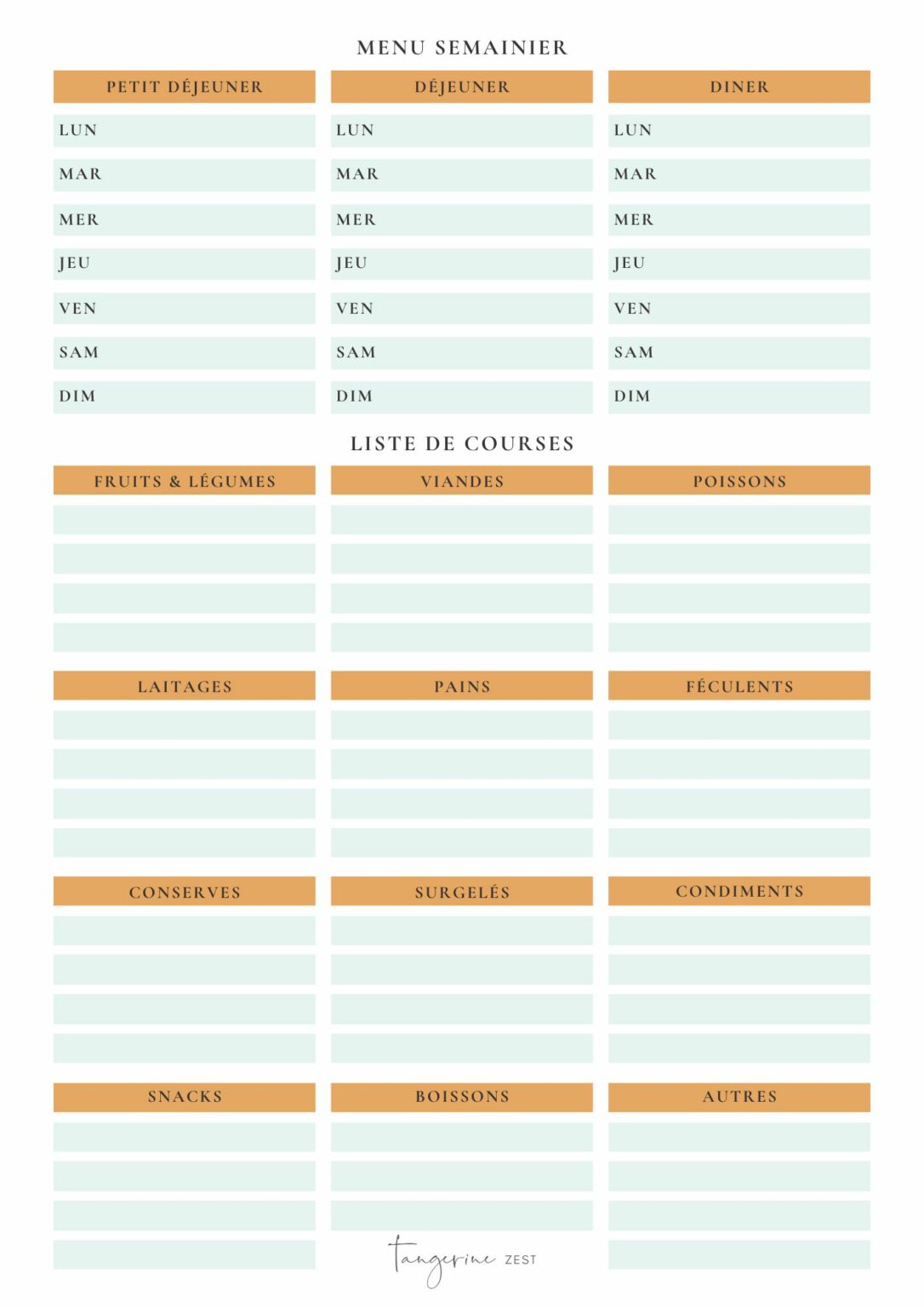 Ma Liste De Courses à Imprimer Ou Télécharger En Pdf