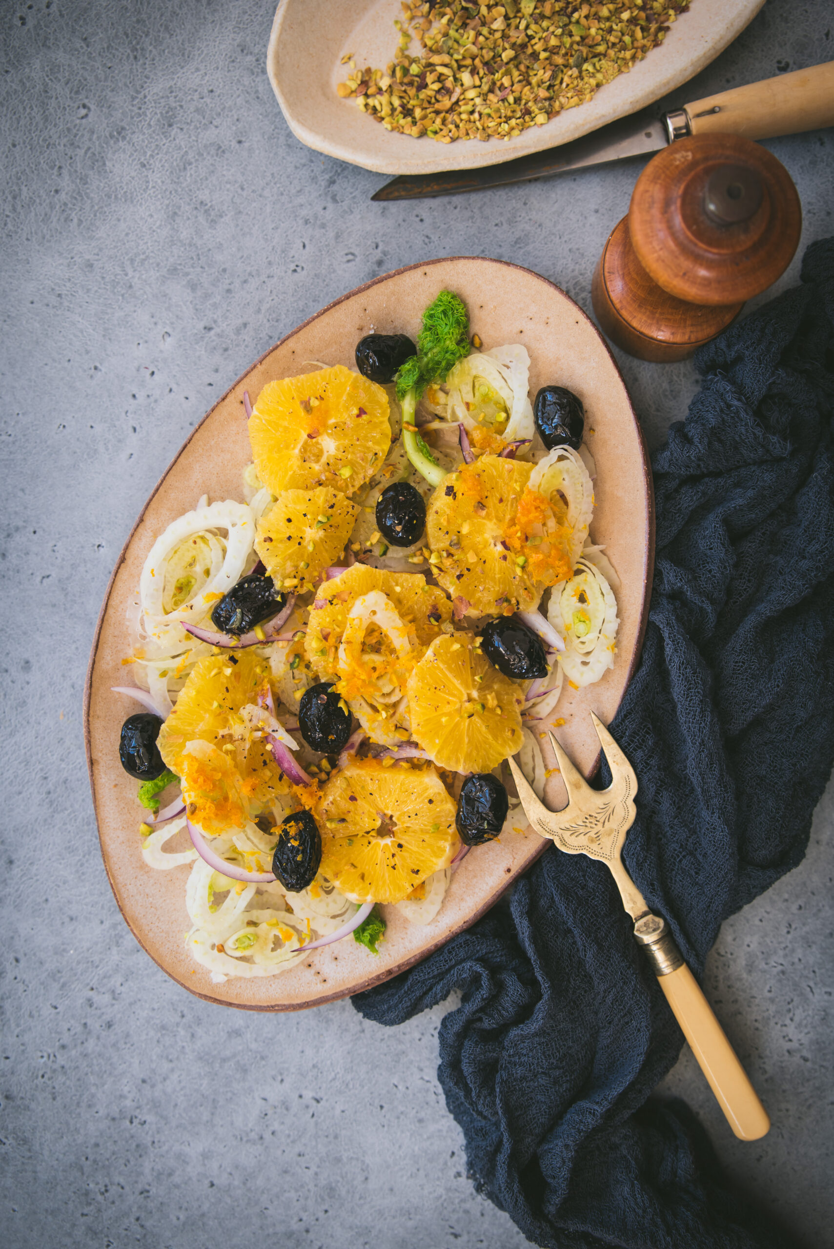 recette Salade hiver fenouil orange olive