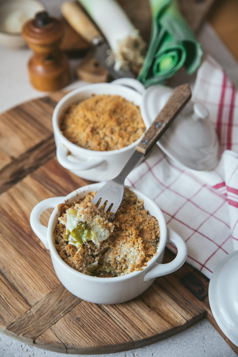 Crumble salé Poireaux et Parmesan - Recette - Tangerine Zest