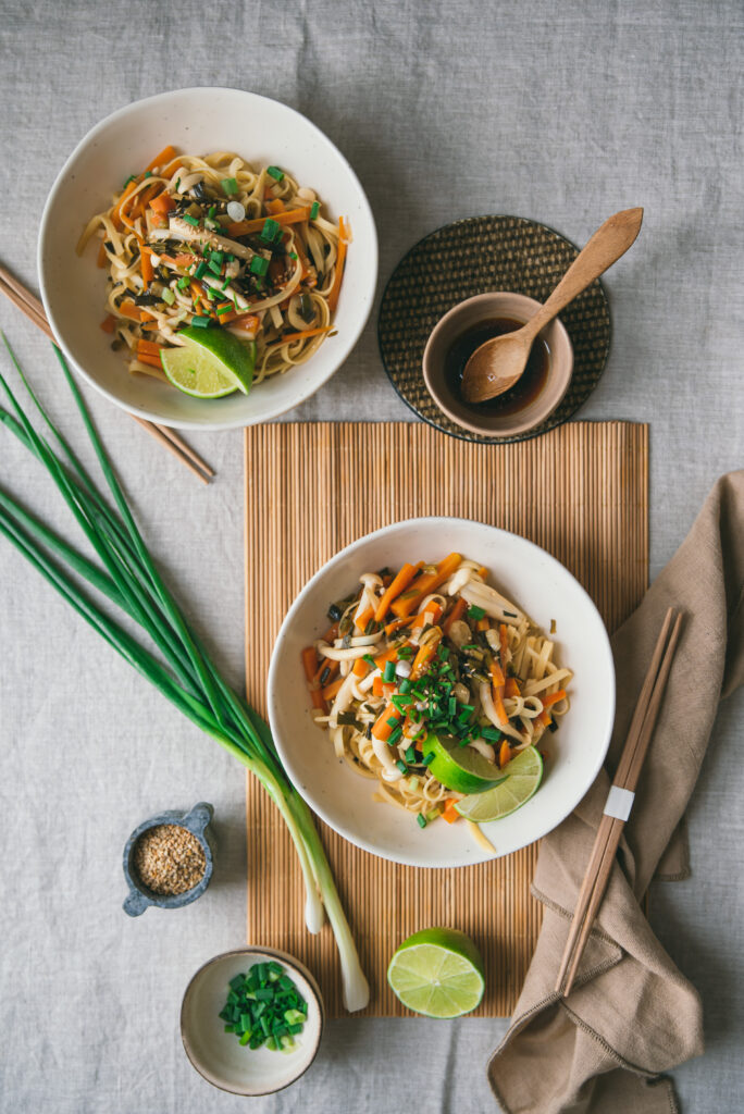 recette Nouilles sautées légumes