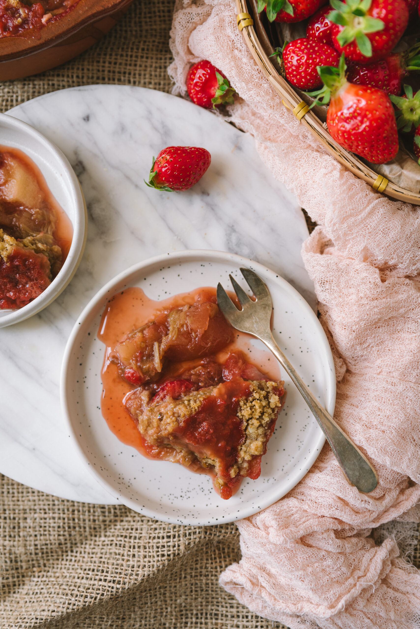 recette crumble fraise rhubarbe