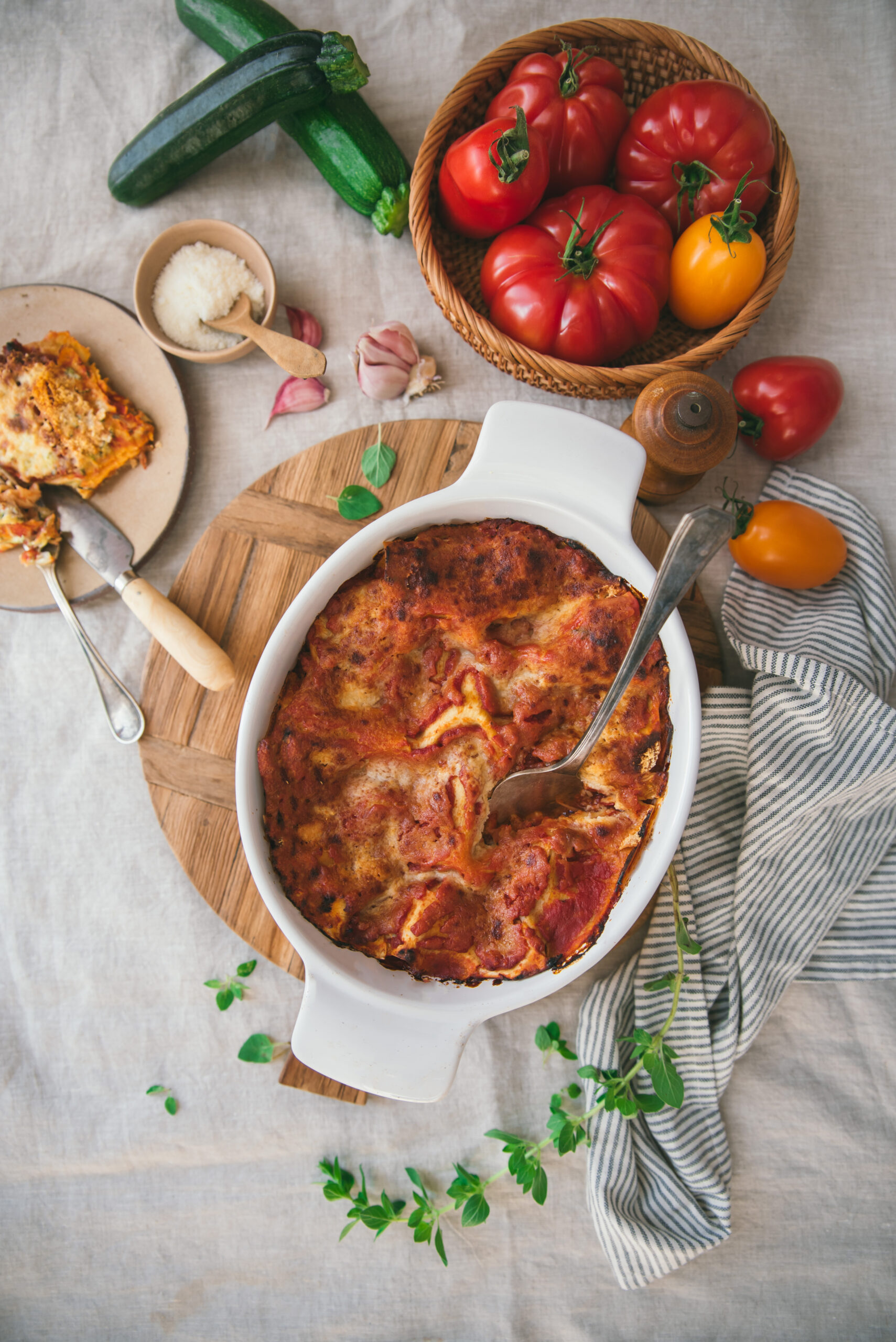 recette lasagne courgette ricotta sauce tomate
