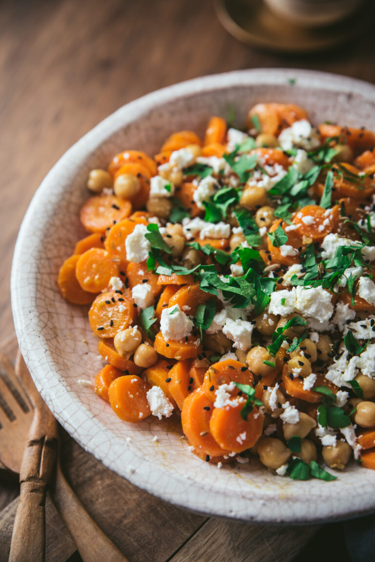 Salade carotte pois chiche feta