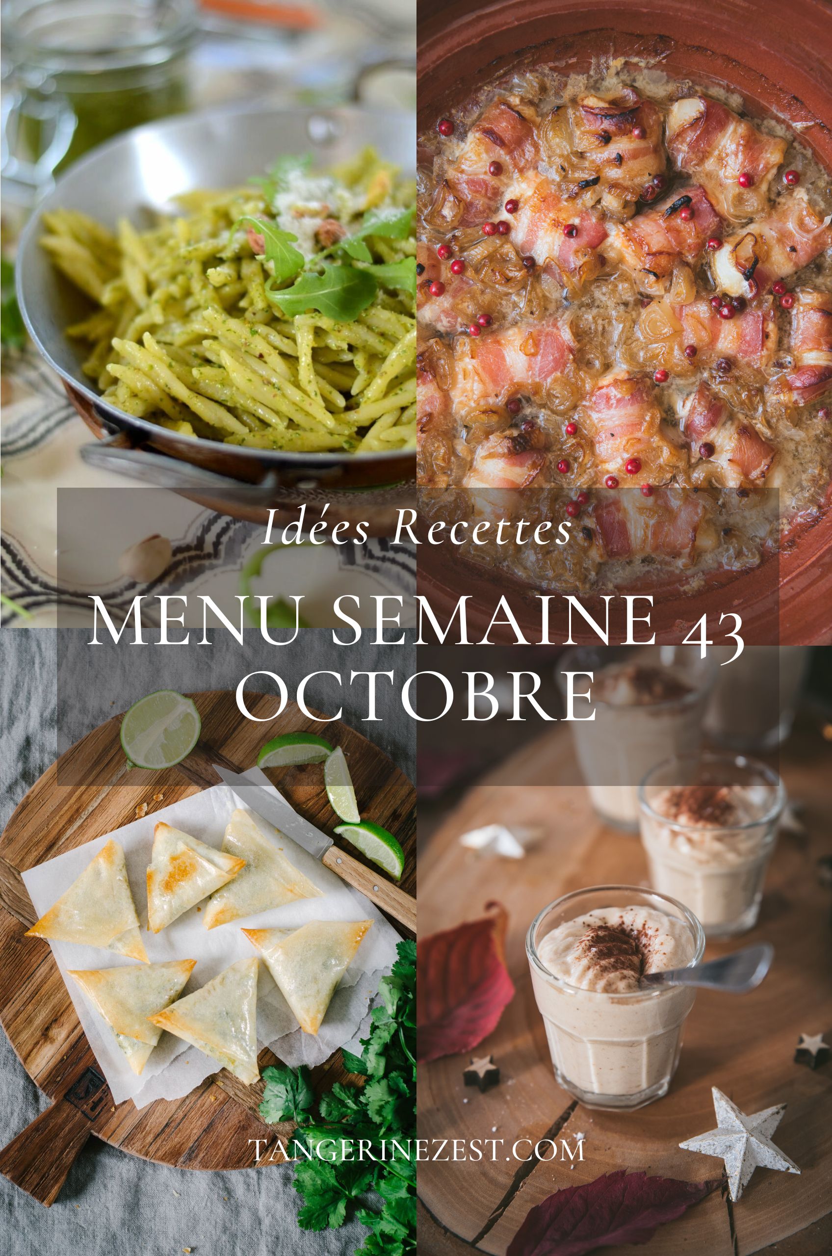 Idées recettes – Menu de la semaine 43 21 au 27 Octobre