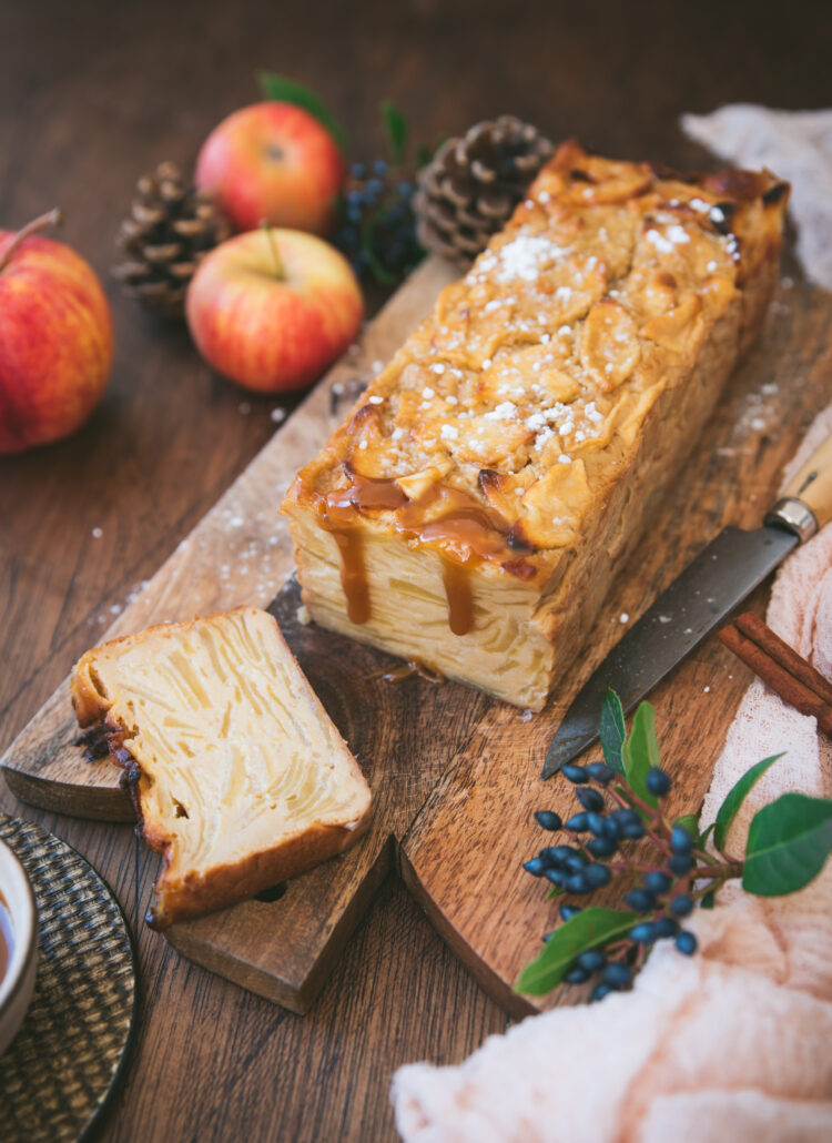 Gâteau invisible pommes caramel